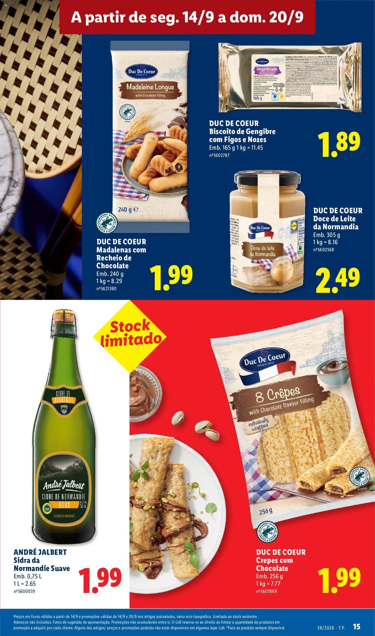 Lidl folheto │ válido de 14/09/2026 | Página: 15 | Produtos: Figos, Doce de leite, Gengibre, Nozes