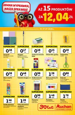 Pogląd oferty "Auchan gazetka - Wyprawka Hipermarket" - ważna od 23.07.2026
