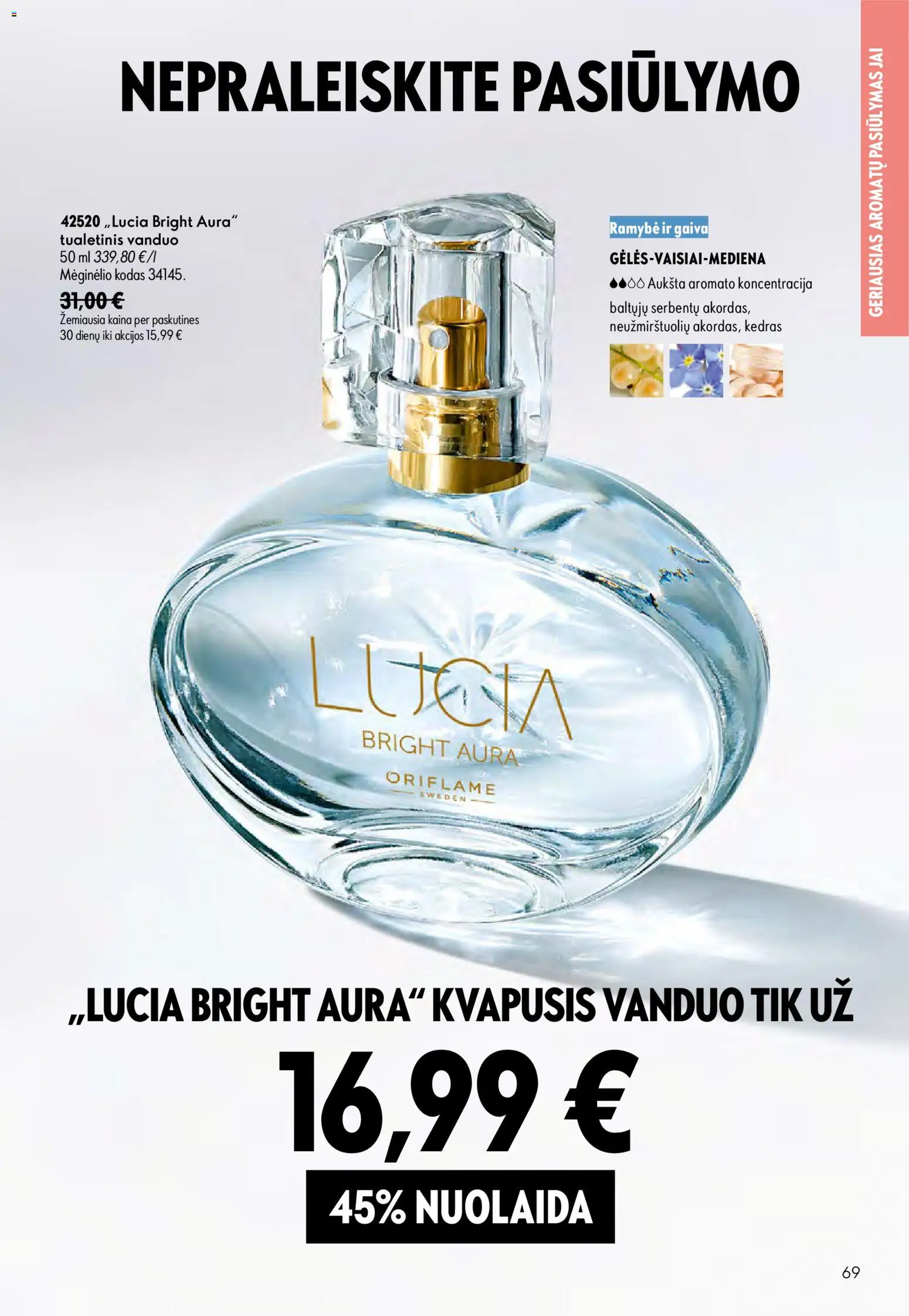 Oriflame akcijos nuo 2026.08.05 | Puslapis: 69 | Prekių: Kvapusis vanduo, Vanduo, Tualetinis vanduo