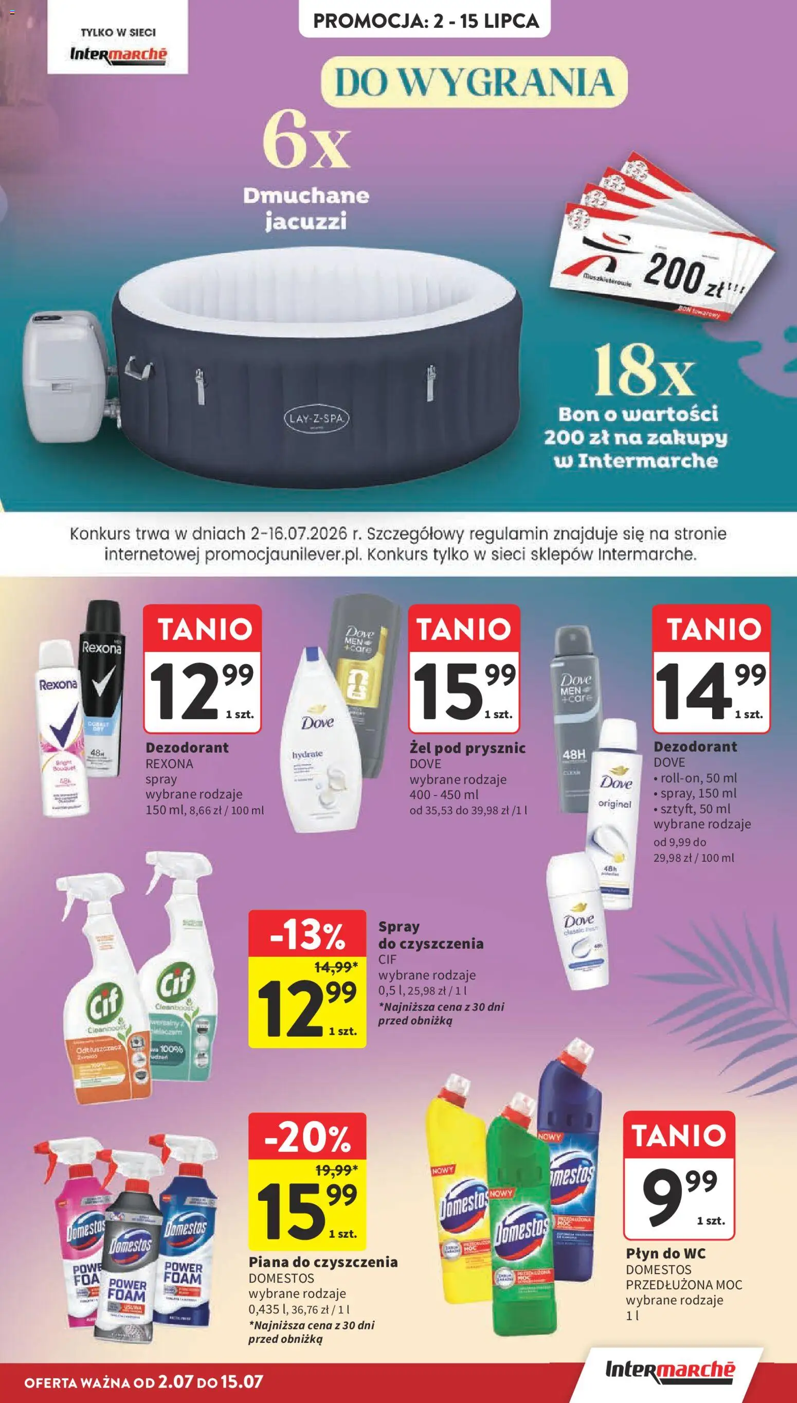 Intermarche gazetka od 02.07.2026 | Strona: 33 | Produkty: Prysznic, Domestos, Żel pod prysznic, Dezodorant