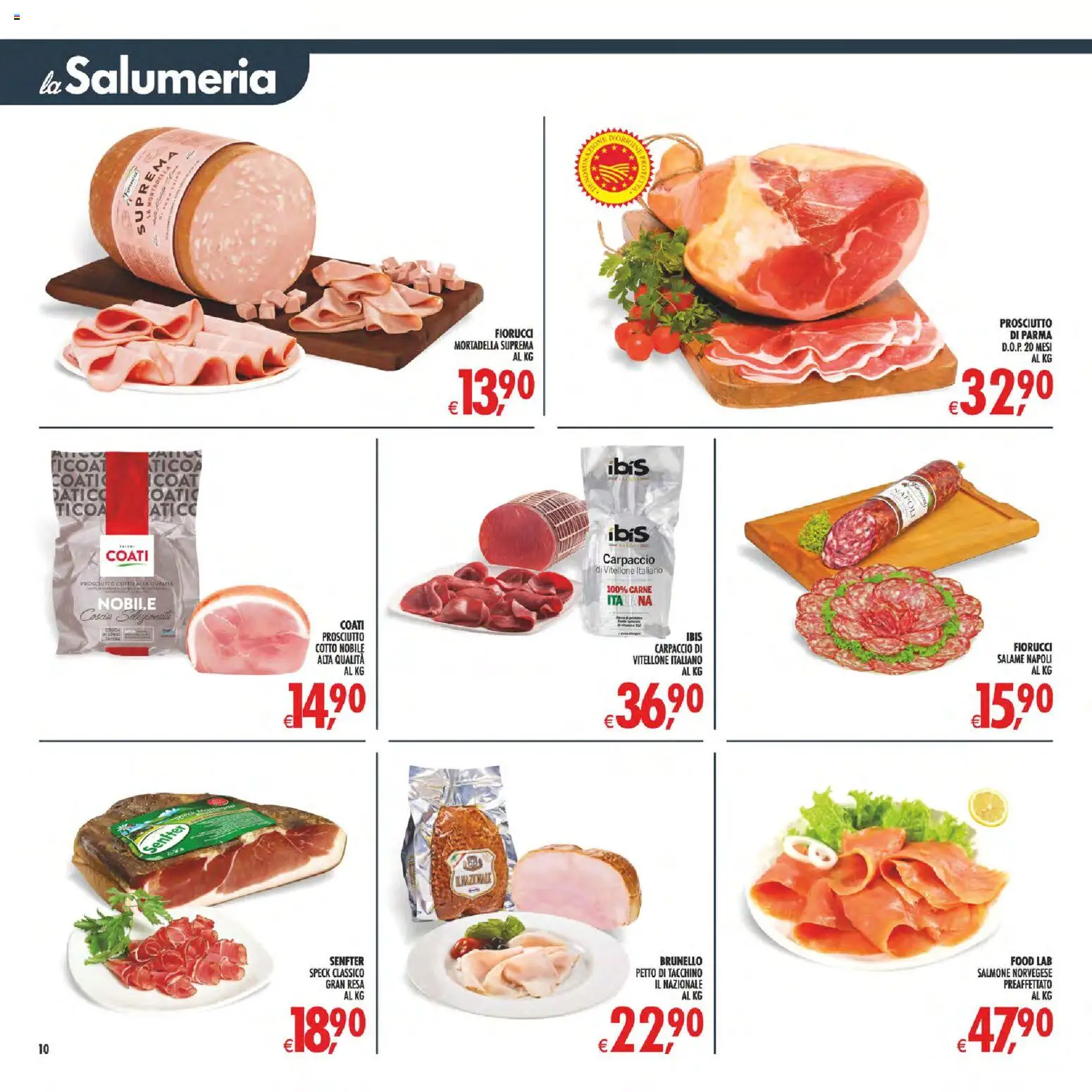 Volantino Decò del 11/08/2026 | Pagina: 10 | Prodotti: Carpaccio, Prosciutto, Mortadella, Carne