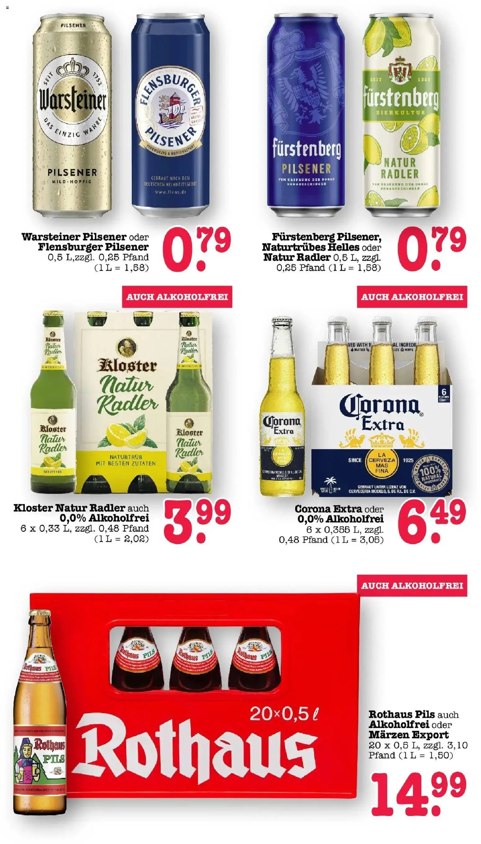E center Prospekt Achern (ab 31.08.2026) zum Blättern | Seite: 48 | Produkte: Pils, Flensburger, Radler, Warsteiner