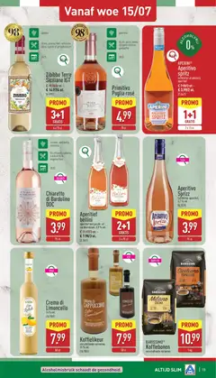 BARISSIMO, Koffiebonen, verschillende varianten - Voorbeeld van een folder van Aldi, geldig van 13/07/2026 | Pagina: 15 | Producten: Sushi, Pasta, Cappuccino, Koffiebonen
