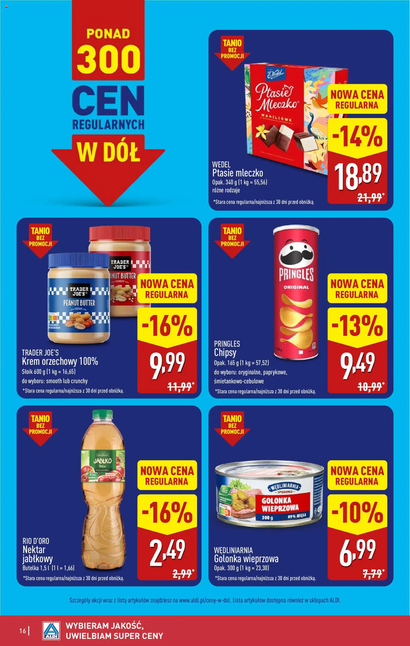 Aldi gazetka od 12.10.2026 | Strona: 16 | Produkty: Chipsy, Krem orzechowy, Ptasie mleczko, Pringles