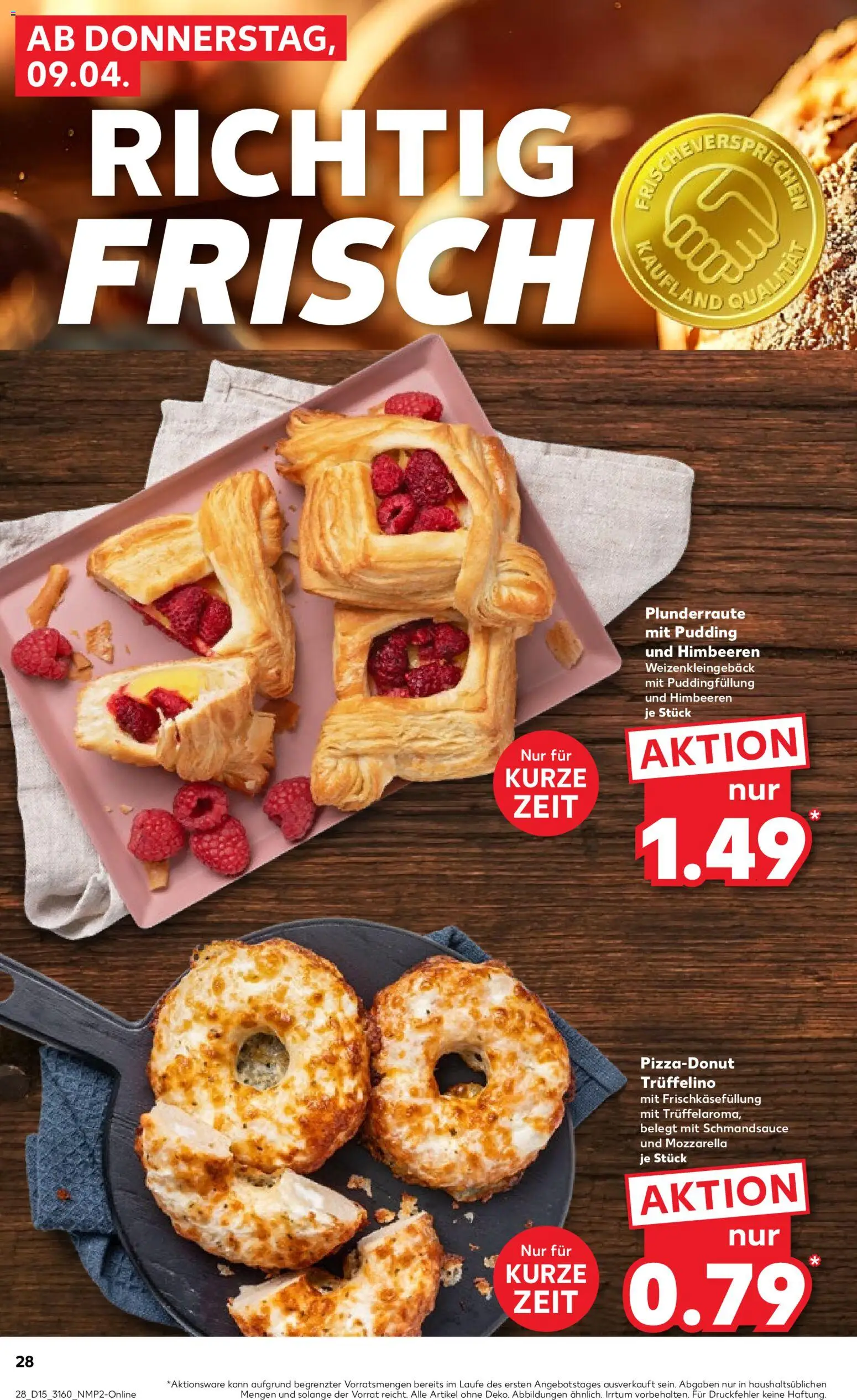 Kaufland Prospekt – gültig ab 09.04.2026 | Seite: 28 | Produkte: Himbeeren, Mozzarella, Pudding