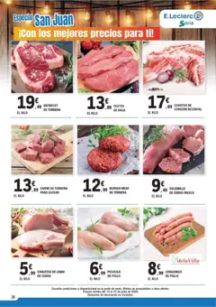 Vista previa E.Leclerc Soria válido desde el 10.06.2026 | Página: 36 | Productos: Cerdo, Longaniza, Φίλτρο καφέ