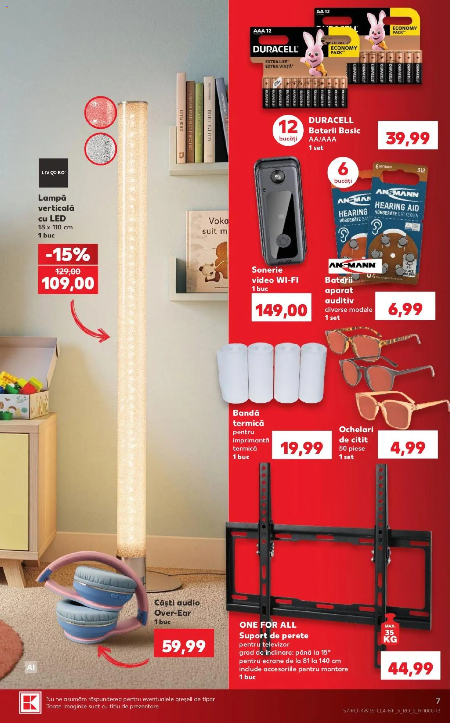 Noul catalog Kaufland – valabil de la 26.08.2026 | Pagină: 7 | Produse: Imprimantă, Video, Aparat, Lampă