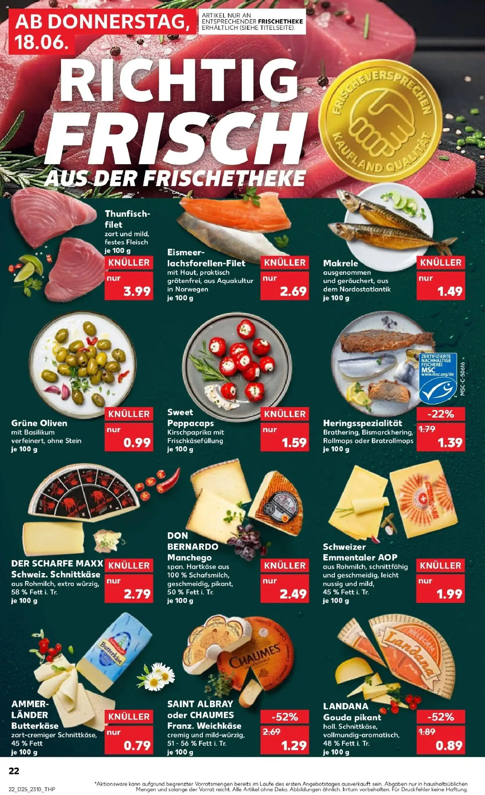 Kaufland Prospekt Baden-Baden – gültig ab 15.06.2026 | Seite: 27 | Produkte: Butter, Thunfisch, Gouda, Fleisch