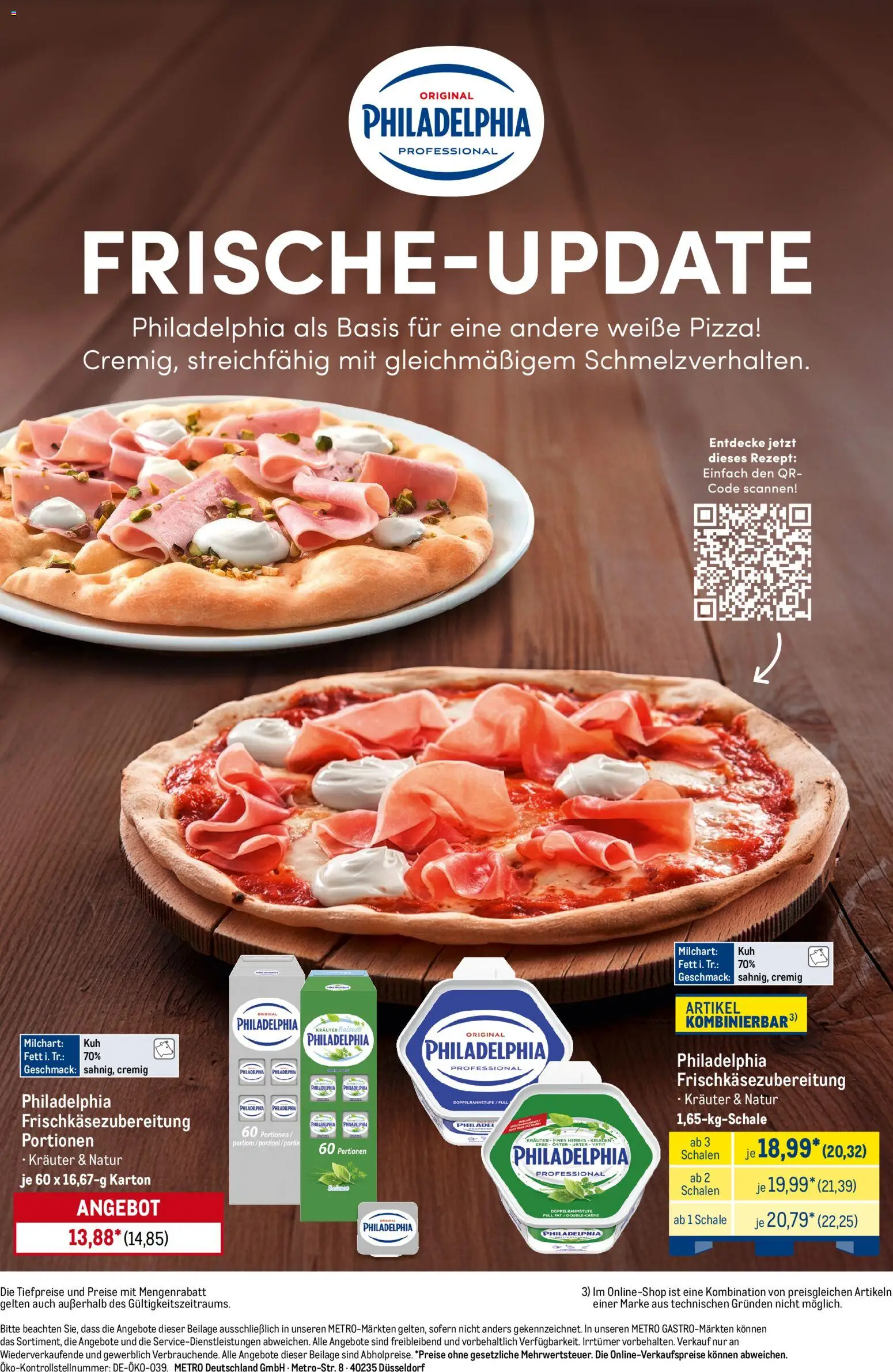 Metro Marken für Profis – gültig ab 01.06.2026 | Seite: 4 | Produkte: Philadelphia, Pizza