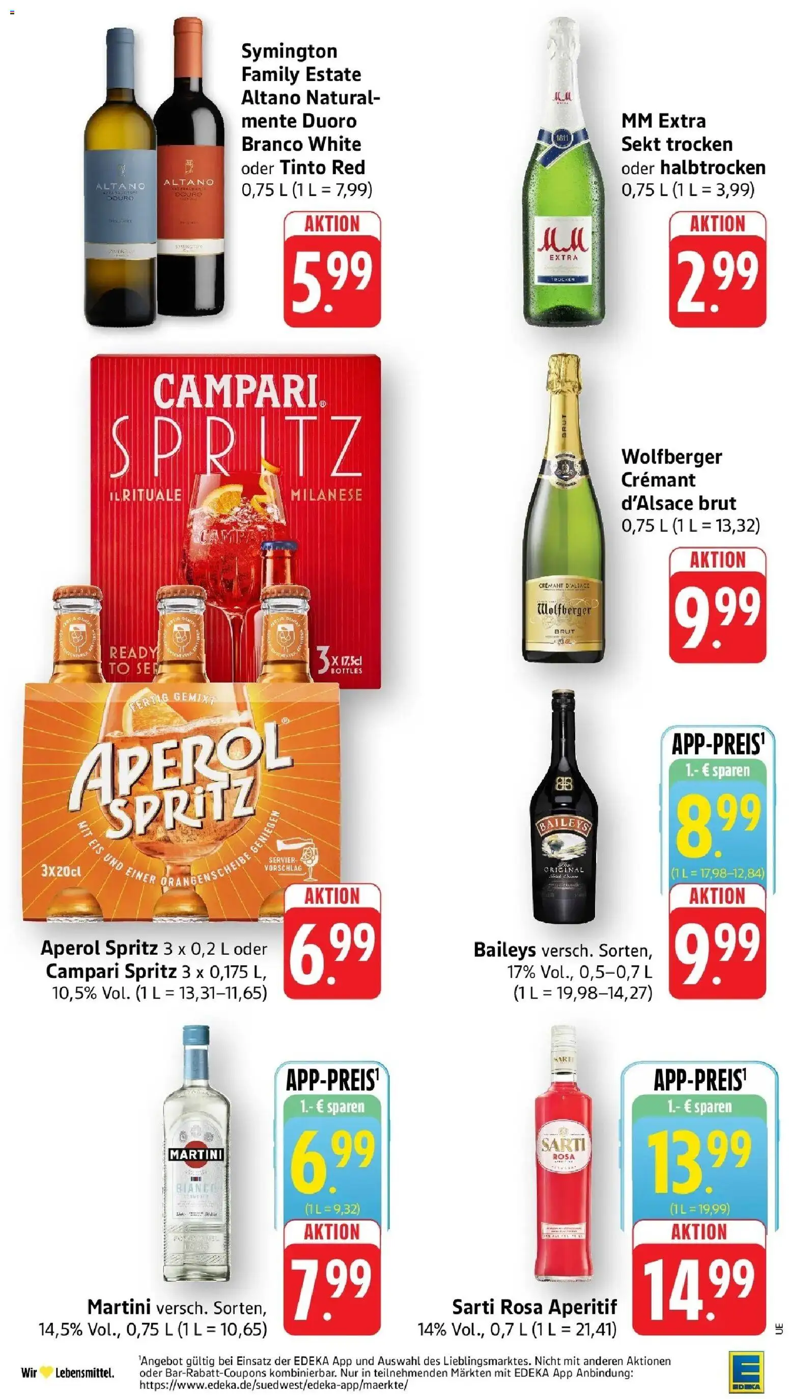 Edeka Prospekt Heilbronn-Sontheim – gültig ab 10.08.2026 | Seite: 33 | Produkte: Martini, Sekt, Campari, Aperol