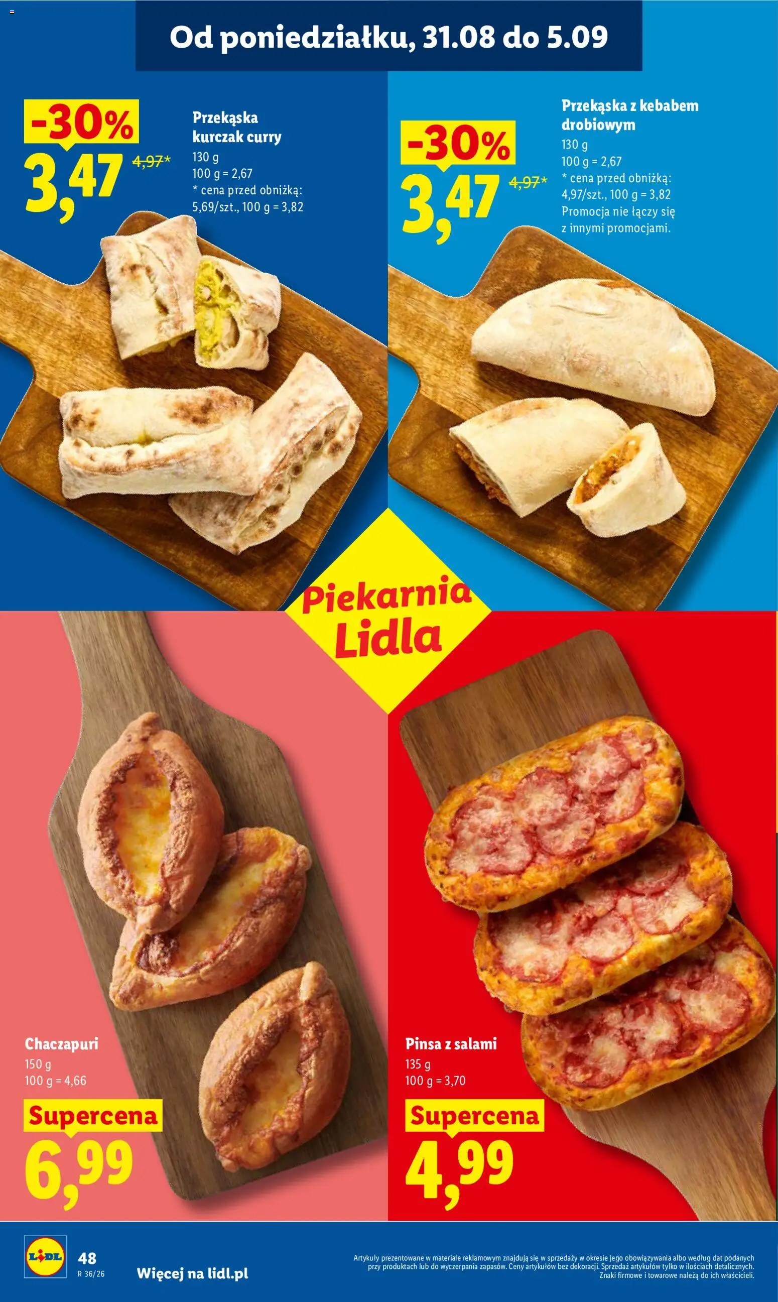 Lidl Polsko leták od 31.08.2026 | Strana: 48 | Produkty: Pinsa