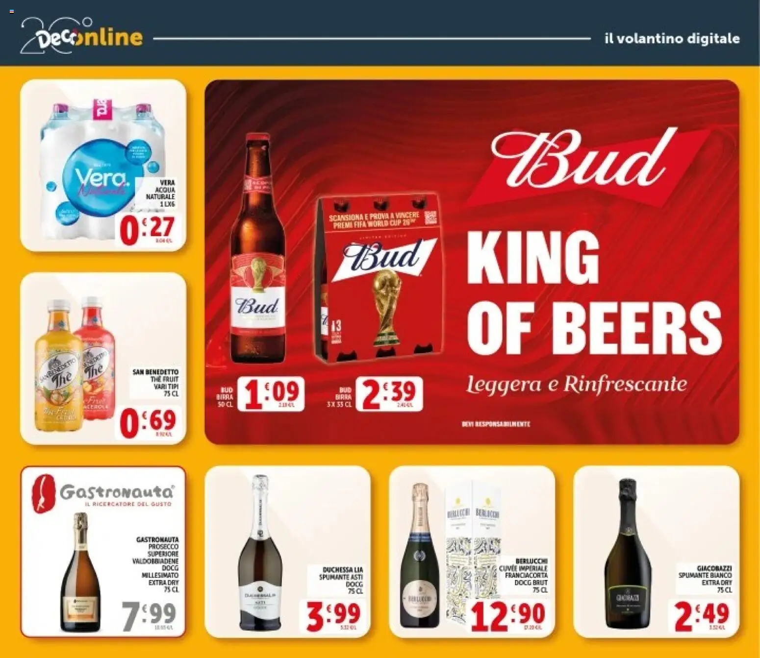Volantino Decò del 08.06.2026 | Pagina: 28 | Prodotti: Birra, Acqua, Spumante, Acqua naturale