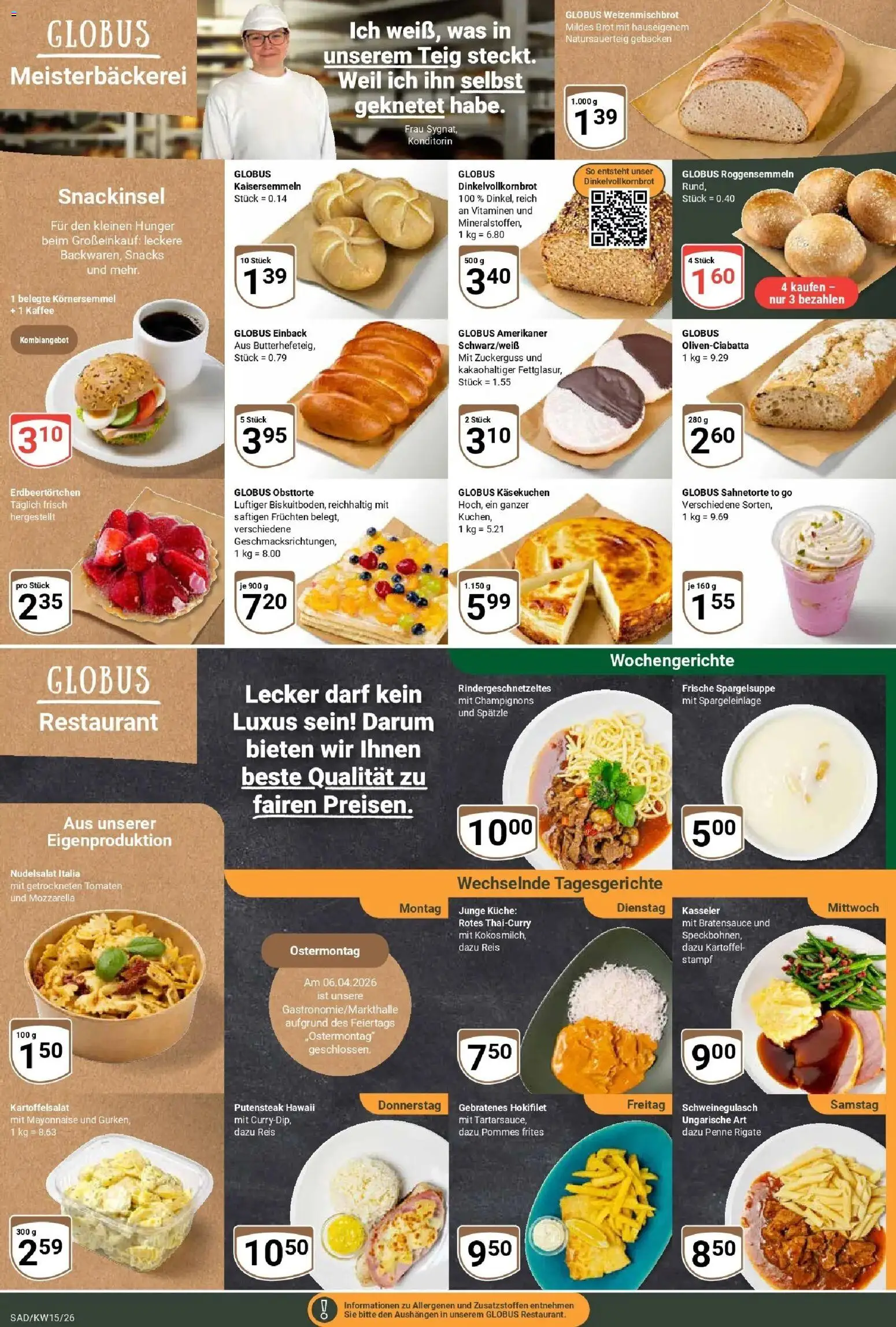 Globus prospekt Schwandorf	 – gültig ab 07.04.2026 | Seite: 5 | Produkte: Schweinegulasch, Mozzarella, Pommes frites, Mayonnaise
