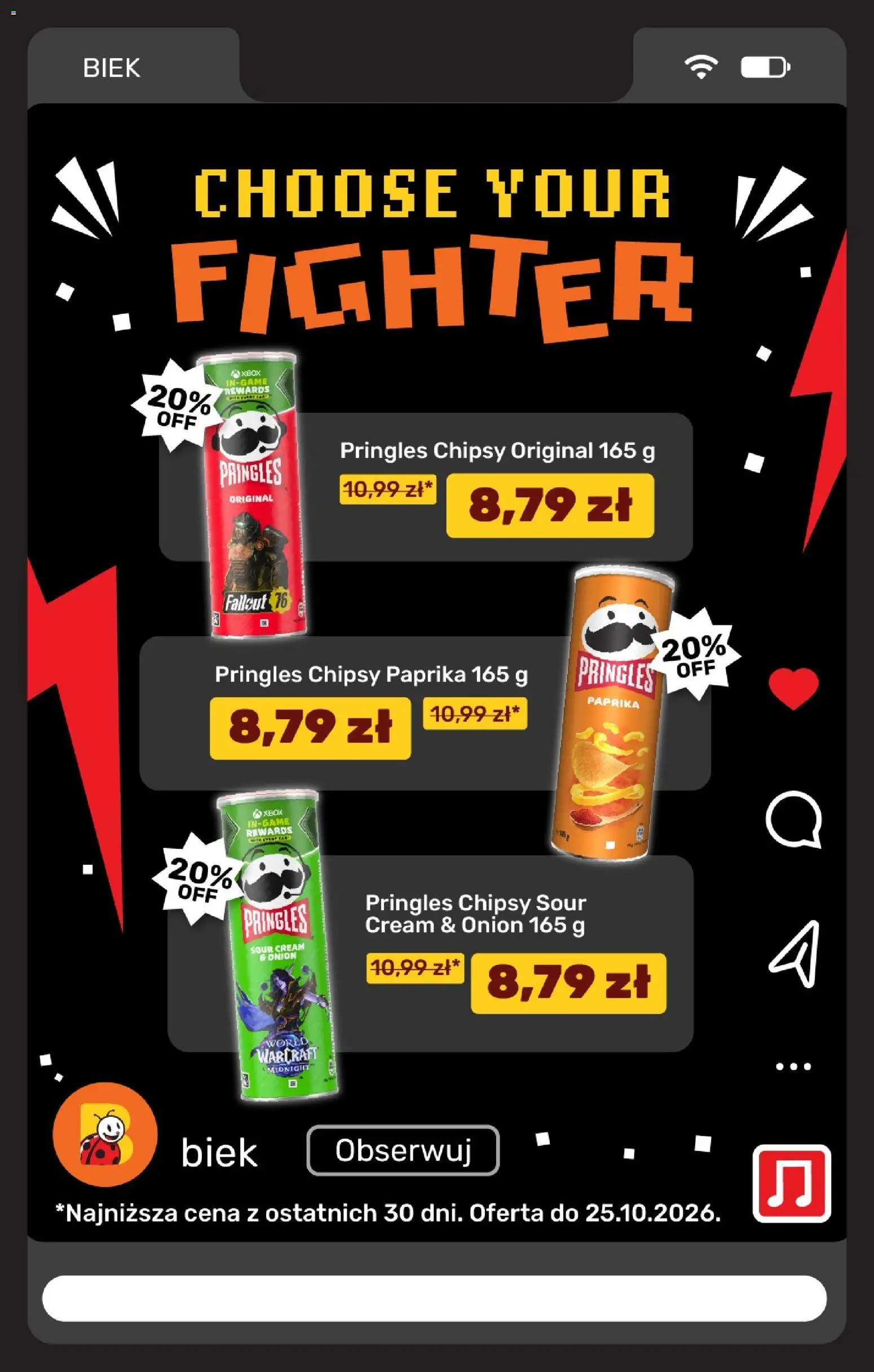 Biedronka Polsko leták - BIEK od 23.10.2026 | Strana: 10 | Produkty: Pringles, Xbox, Paprika, Chipsy