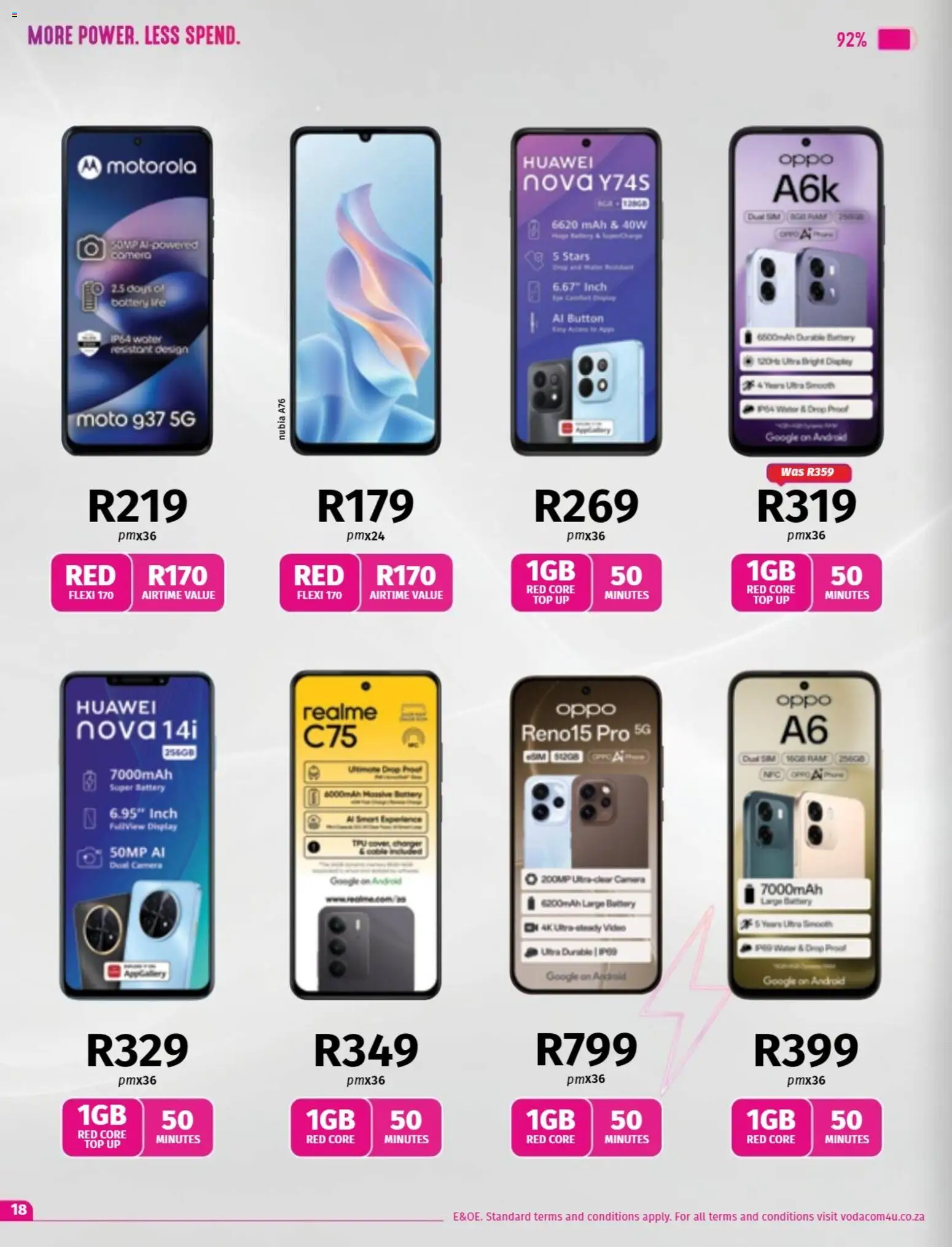 New Vodacom catalogue – valid from 07/08/2026 | Page: 18 | Products: Sim, Camera, Battery, Charger