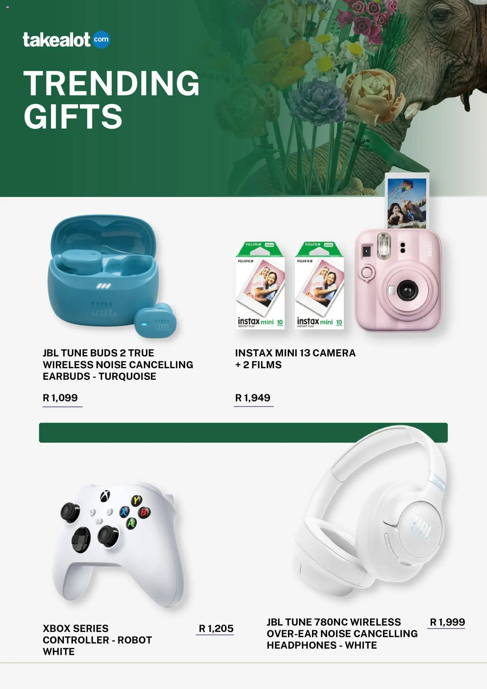 New Takealot catalogue – valid from 02/10/2026 | Page: 4 | Products: Earbuds, Camera, Headphones, Xbox