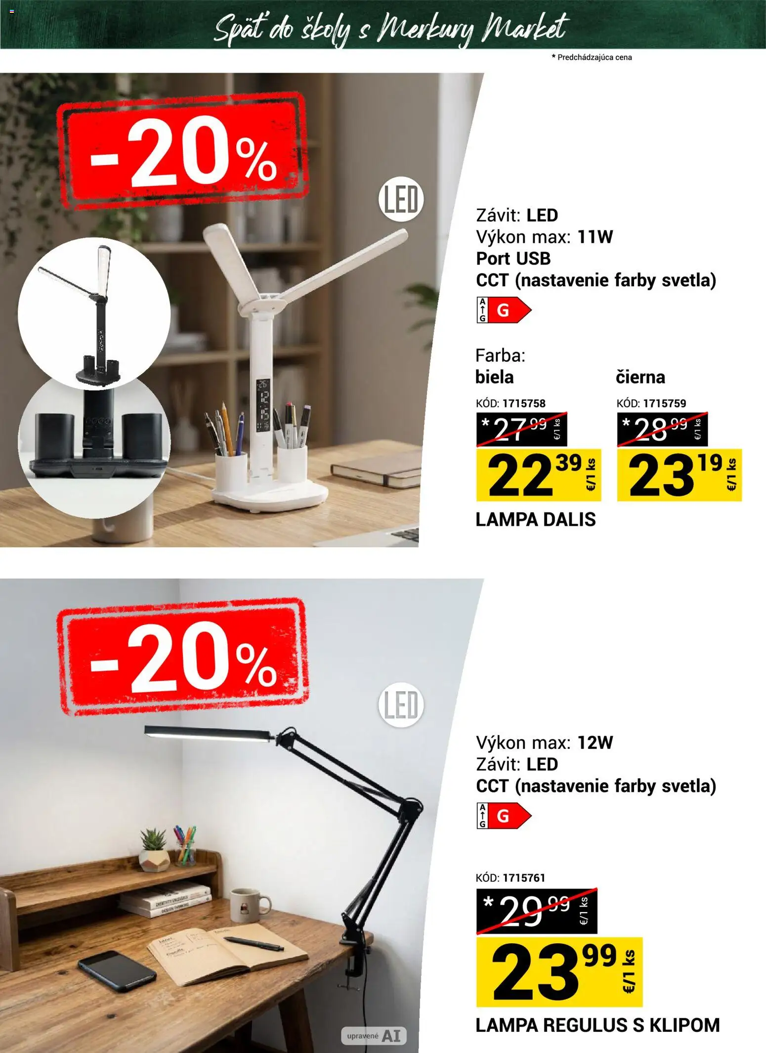 Nové Merkury Market akcie – leták je platný od 22.08.2026 | Strana: 19 | Produkty: Lampa, USB, Svetlá