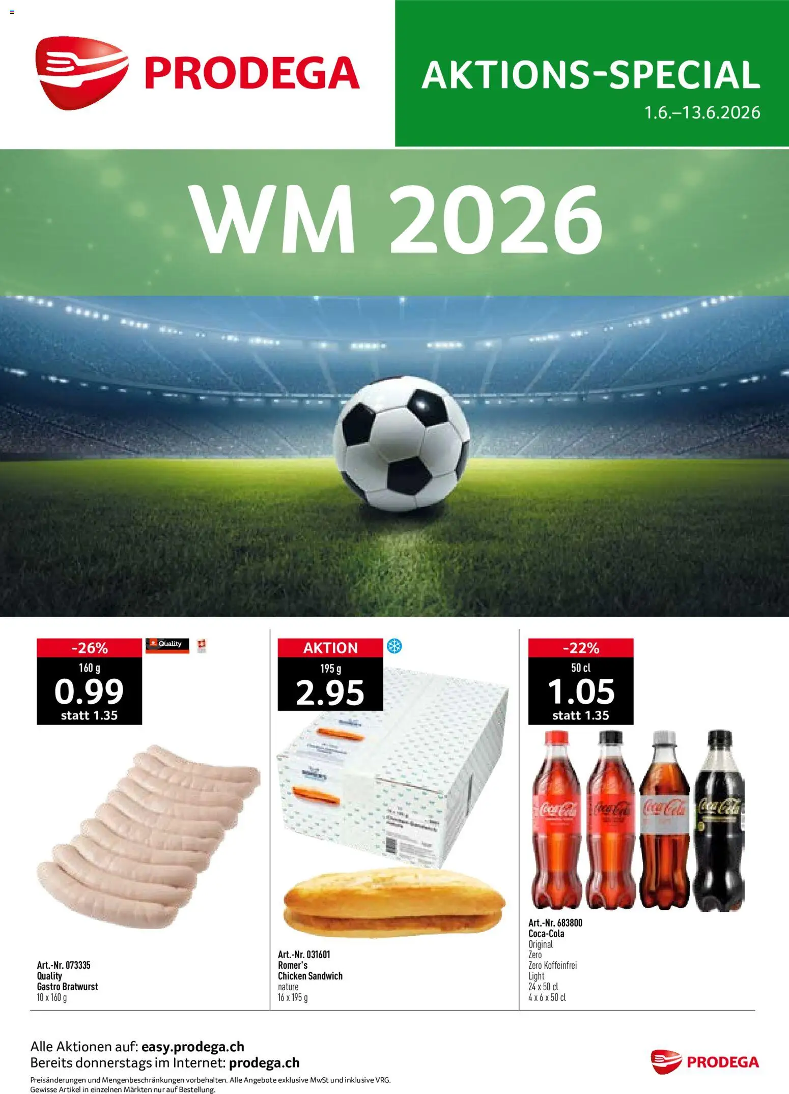 Prodega aktionen WM 2026 – gültig ab 01.06.2026 | Seite: 1