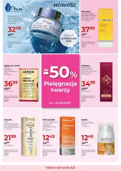 Pogląd oferty "Jawa gazetka" - ważna od 03.09.2026 | Strona: 2 | Produkty: Kosmetyki, Bielenda, Krem, Serum do twarzy