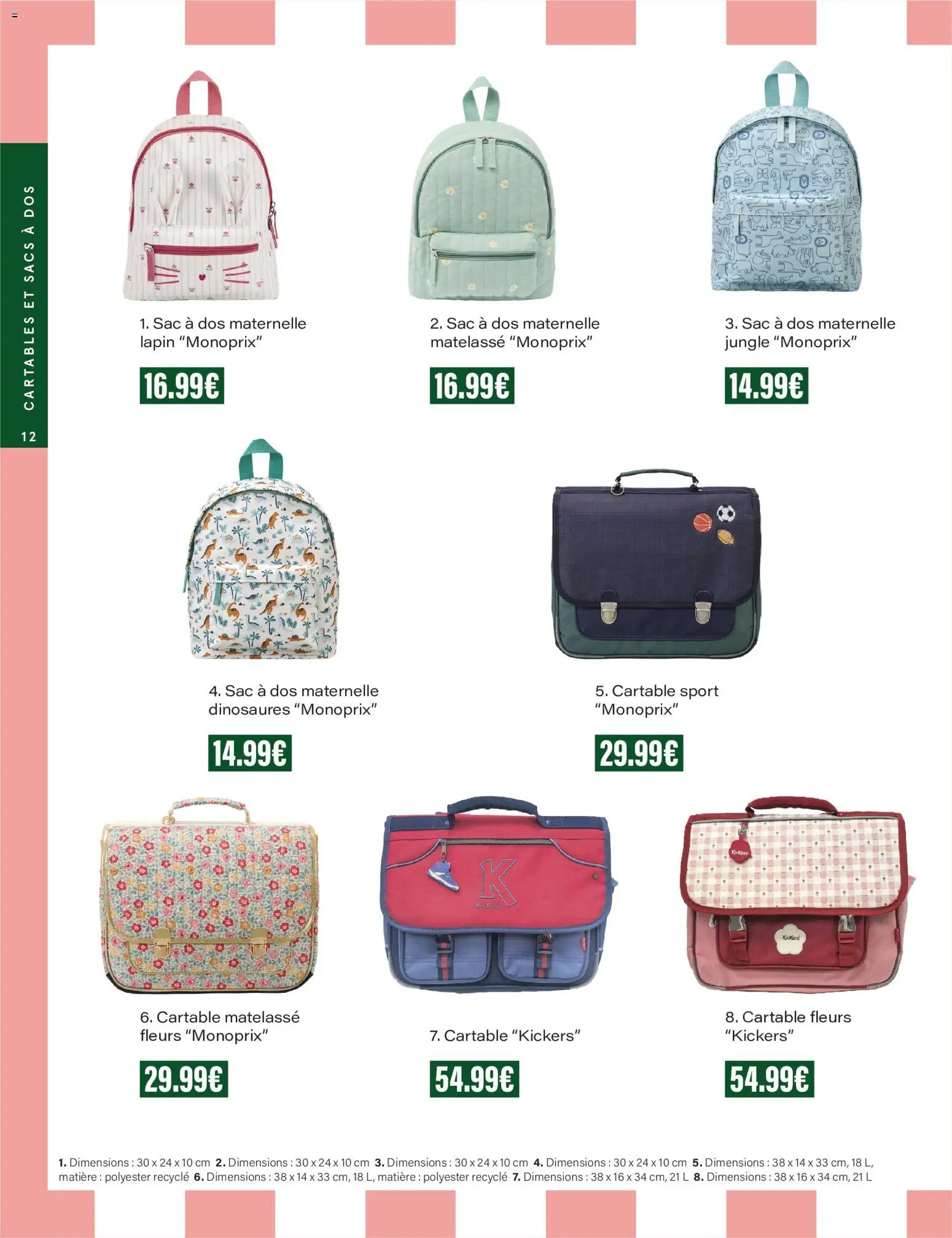 {H1} | Page: 12 | Produits: Sac, Lapin, Cartable, Sac à dos