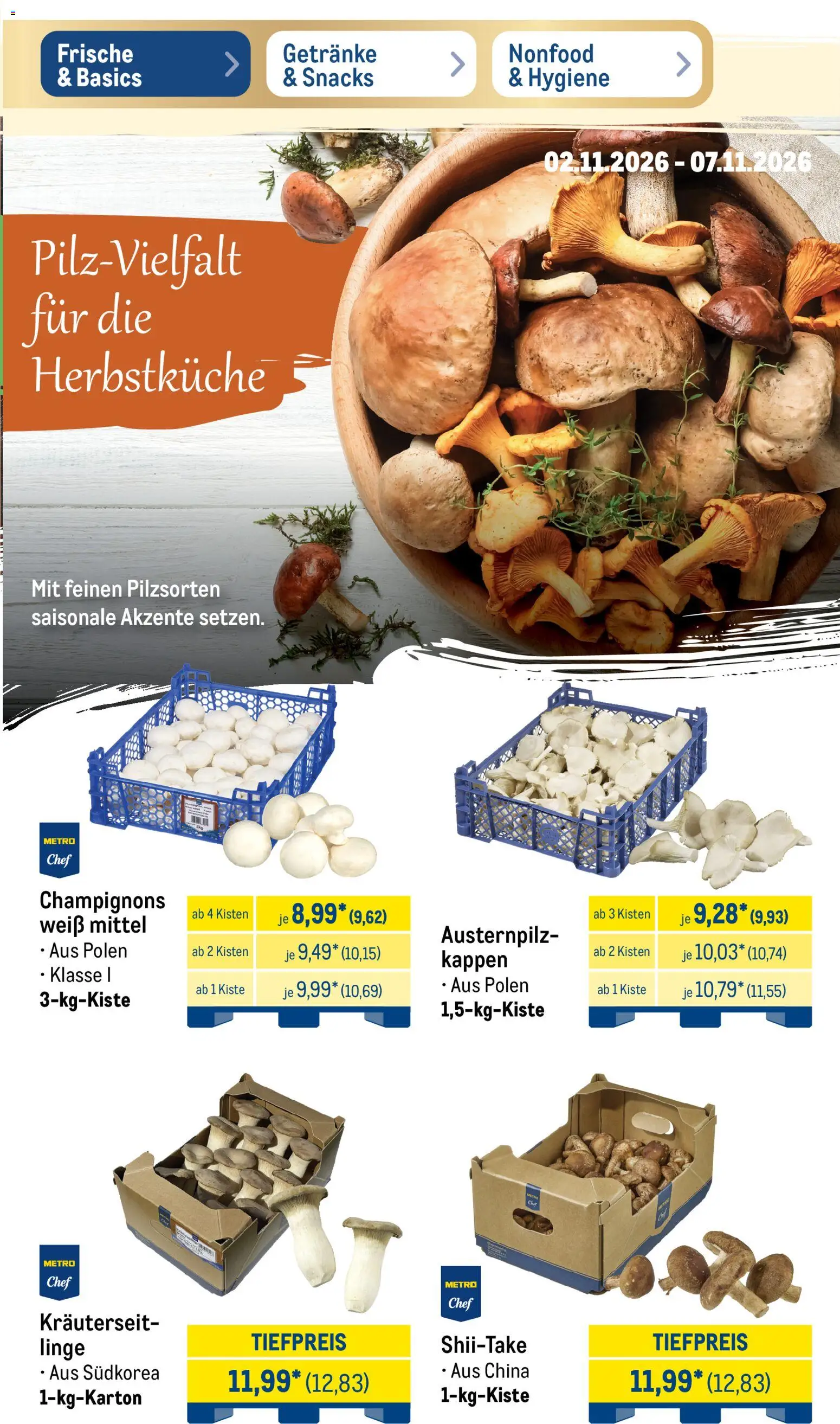 Metro Black Friday – gültig ab 02.11.2026 | Seite: 3 | Produkte: Champignons