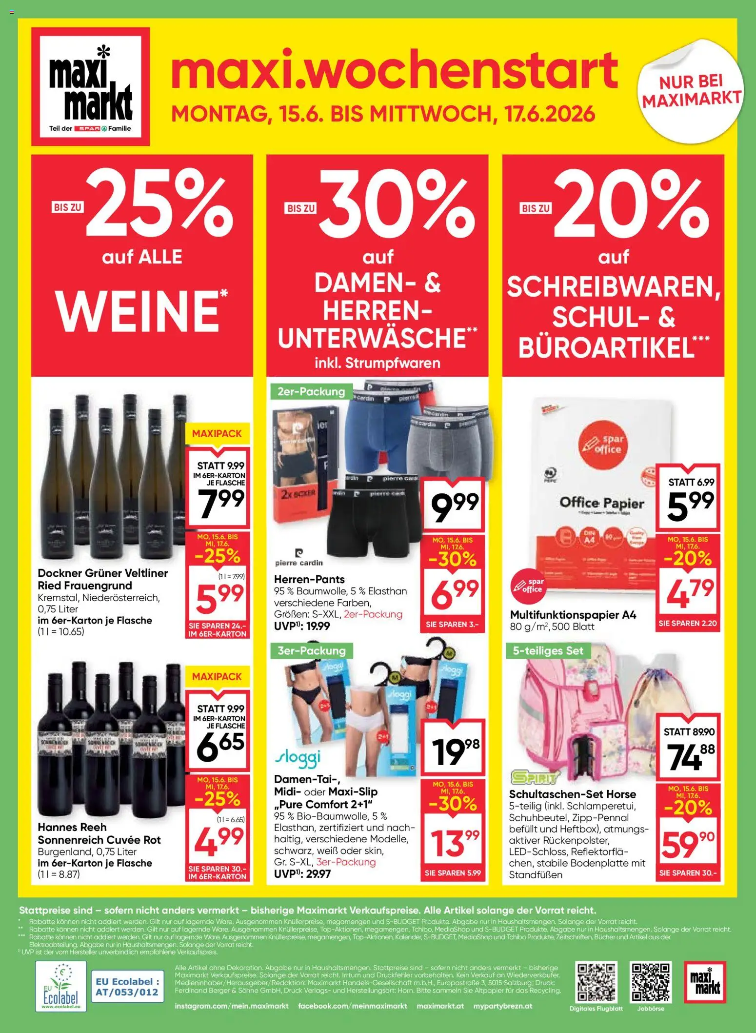 Maximarkt Flugblatt gültig ab 11.06.2026 | Seite: 24 | Produkte: Unterwäsche