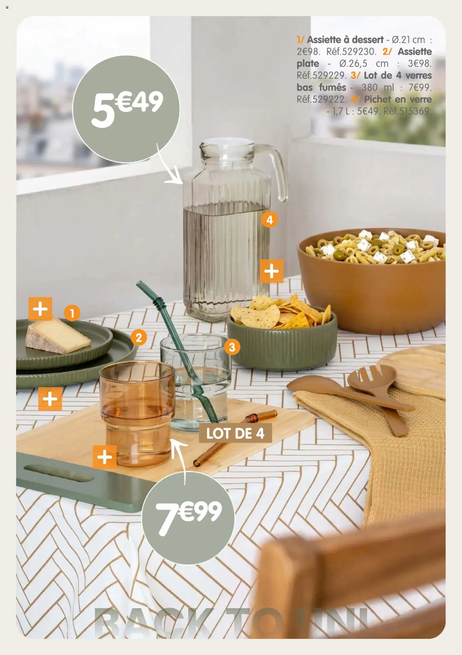 {H1} | Page: 8 | Produits: Dessert, Verres, Assiette