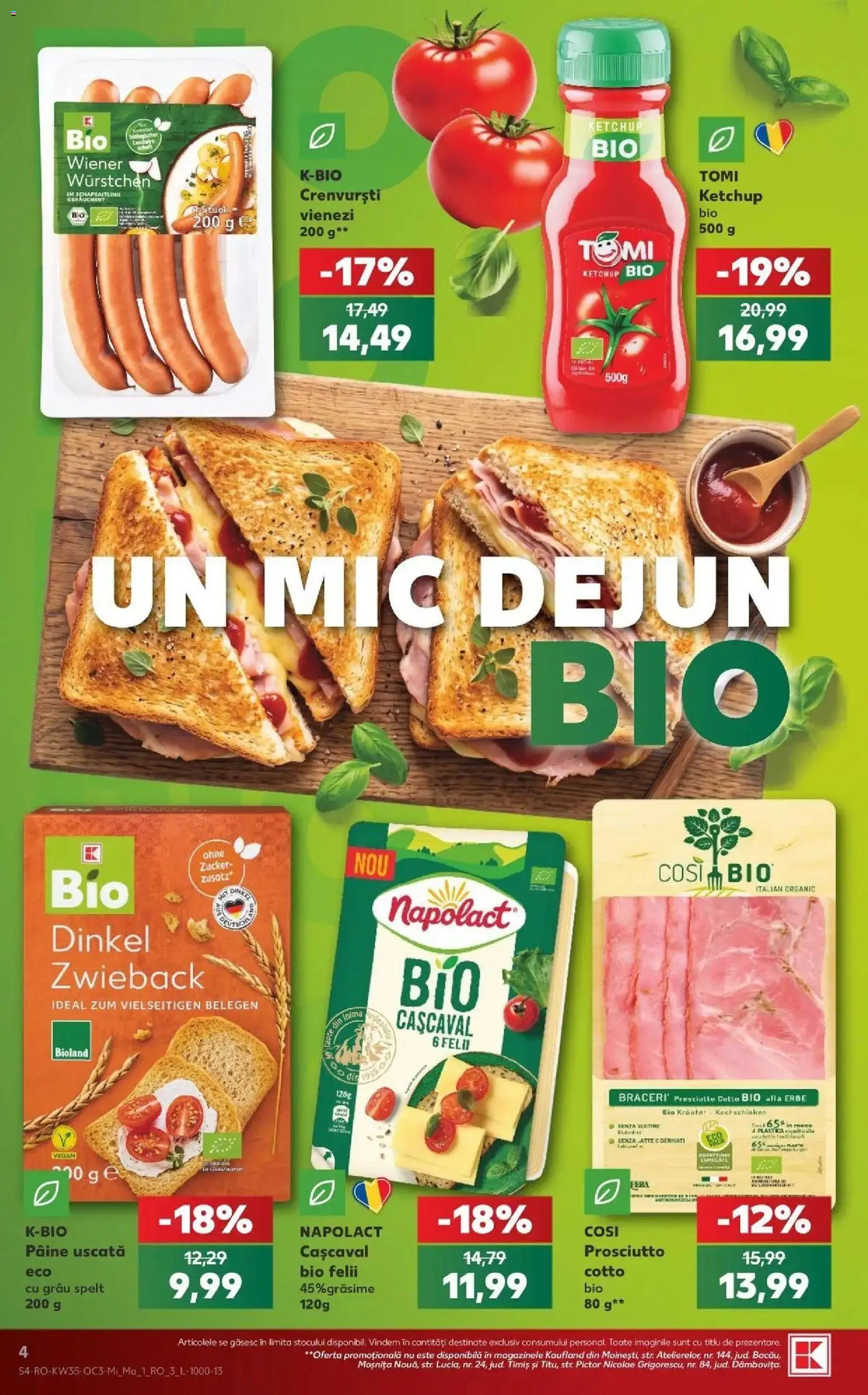 Kaufland Alba Iulia 26.08.2026 - Revista si Oferta | Pagină: 4 | Produse: Cașcaval, Crenvurști, Pâine, Ketchup