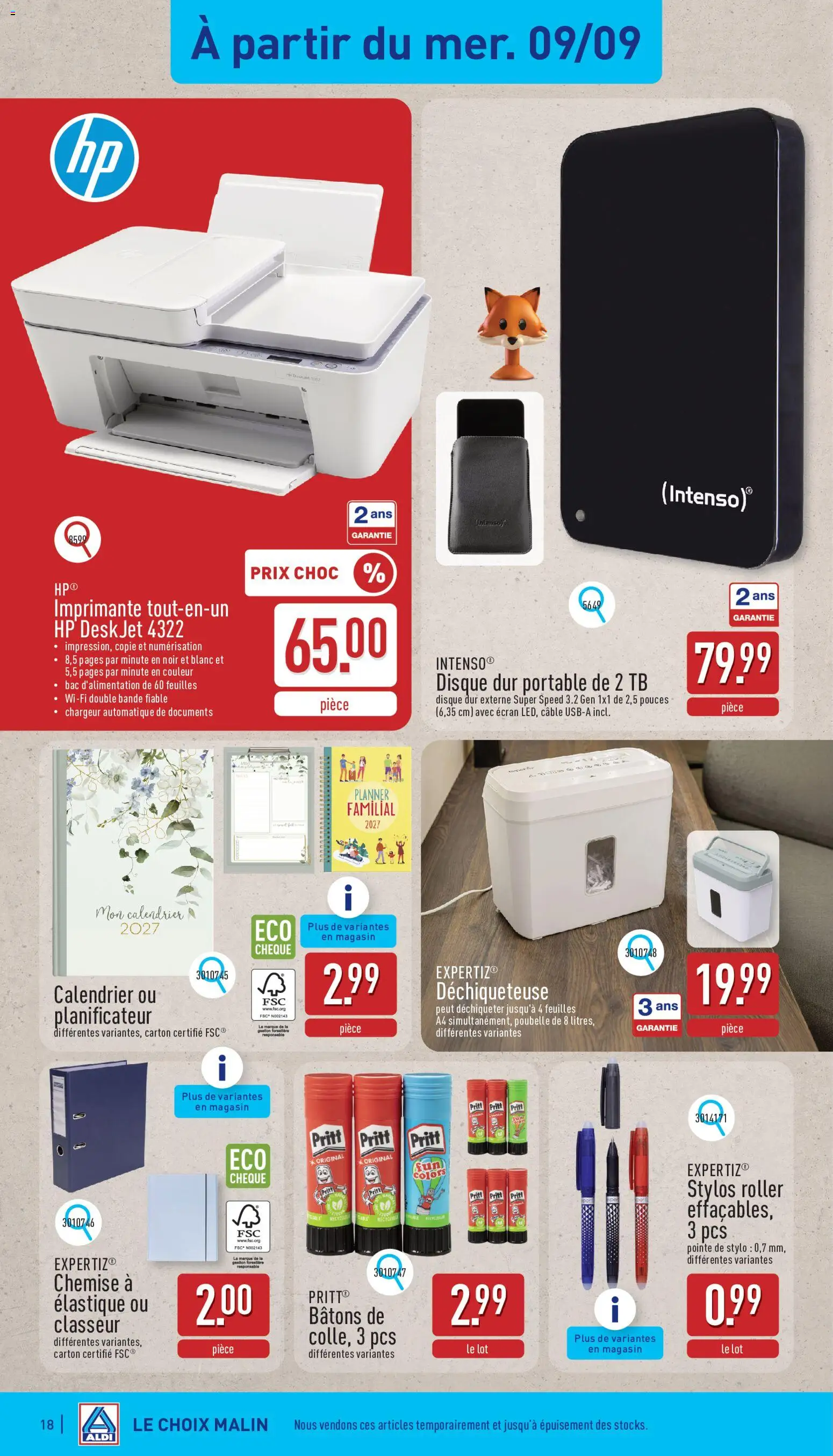 {H1} | Pagina: 18 | Producten: Printer, Desk, La, Planner