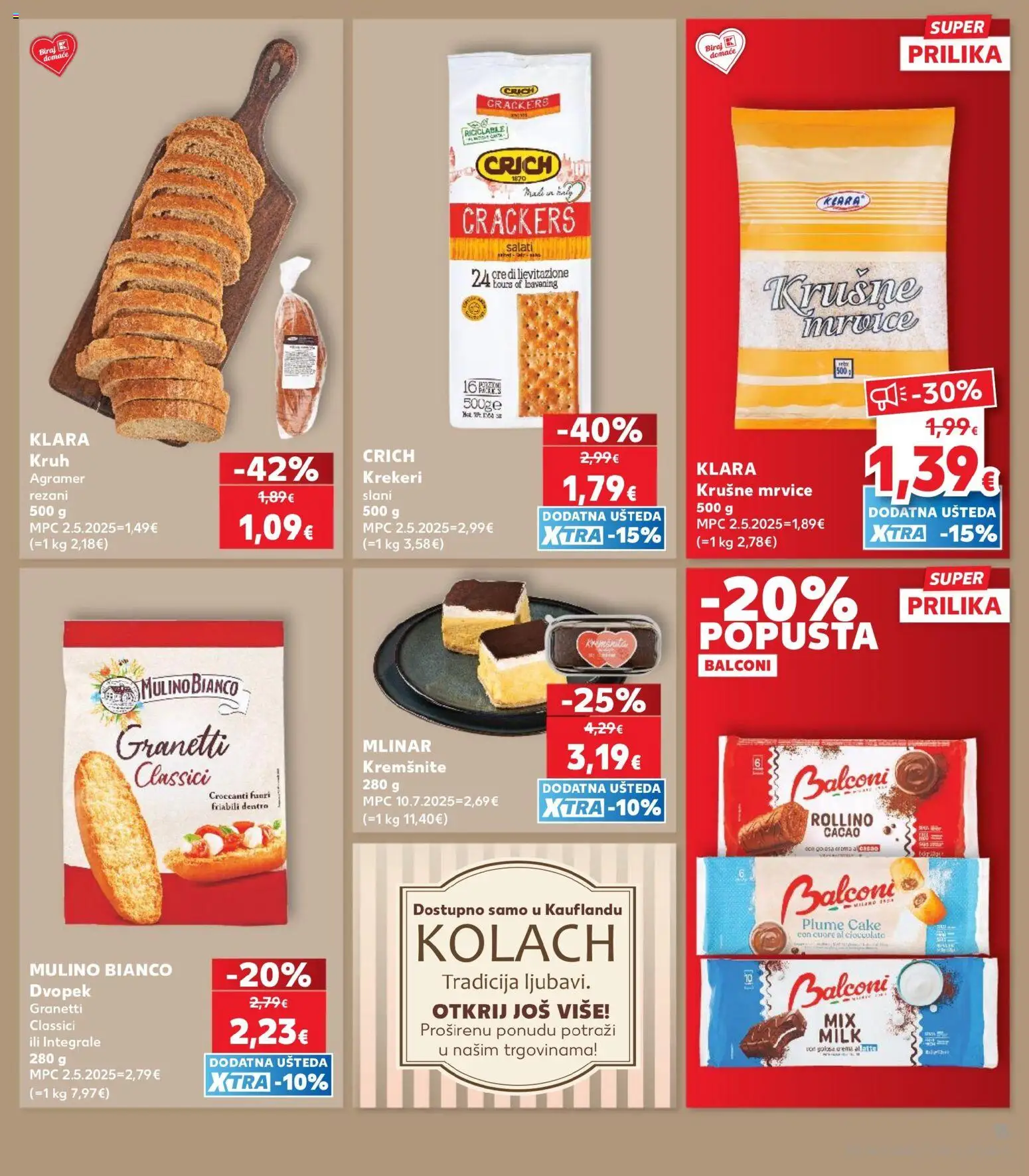 Kaufland katalog | vrijedi od 21.10.2026 | Stranica: 15 | Proizvodi: Kremsnite, Kruh, Dvopek, Krekeri