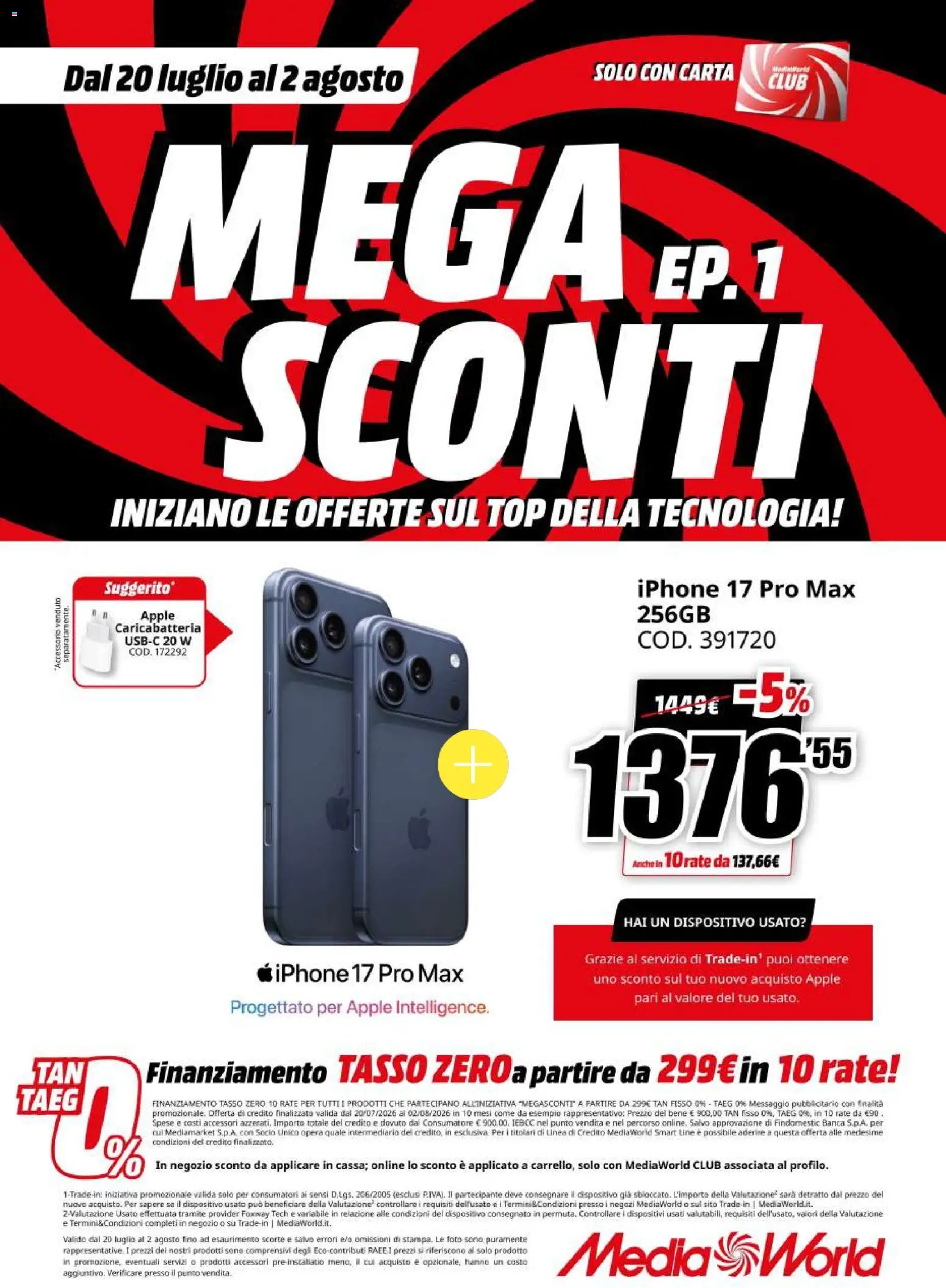 Volantino Media World del 20/07/2026 | Pagina: 16