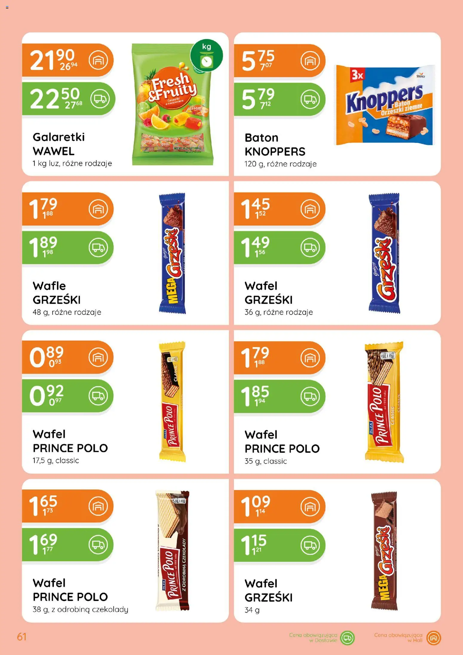 Eurocash gazetka od 15.10.2026 | Strona: 61 | Produkty: Czekolady, Galaretki, Orzeszki ziemne, Orzeszki