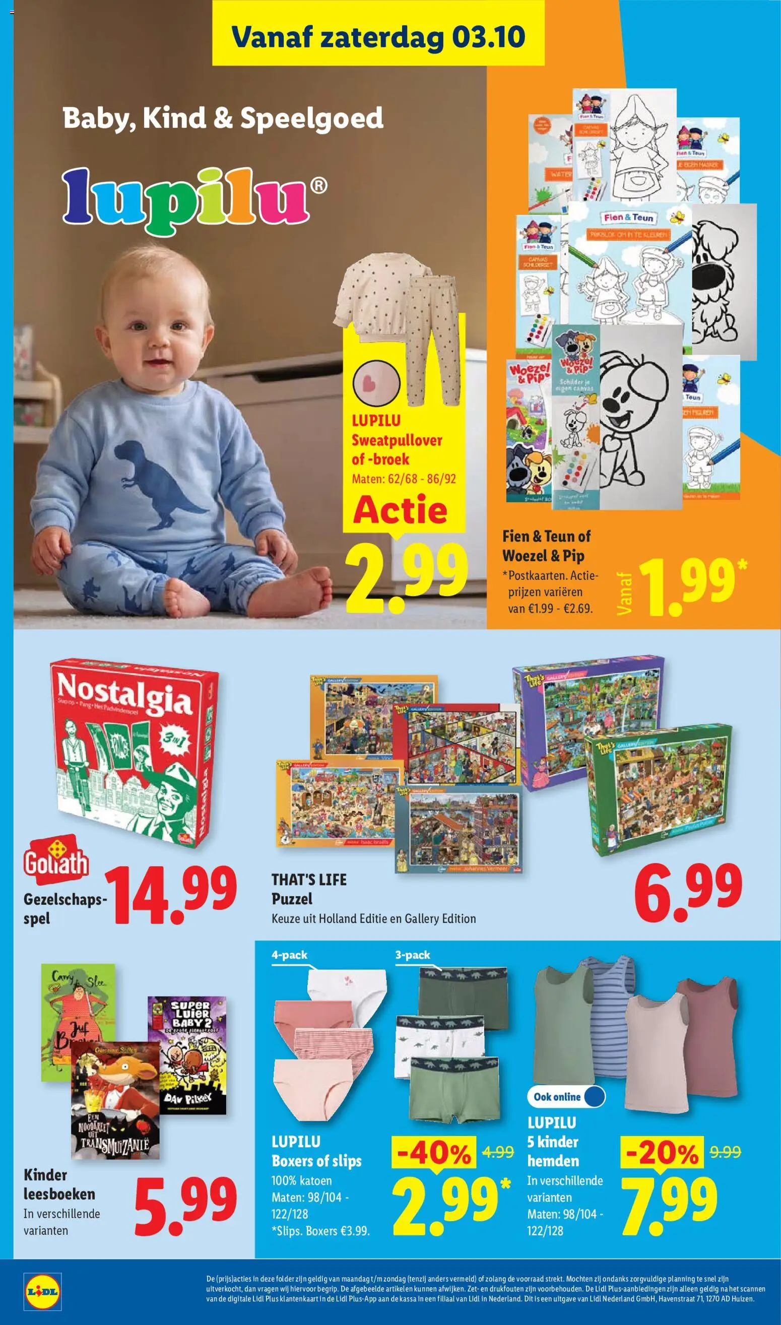 {H1} | Pagina: 42 | Producten: Broek, Boxers, Spel, Kinder