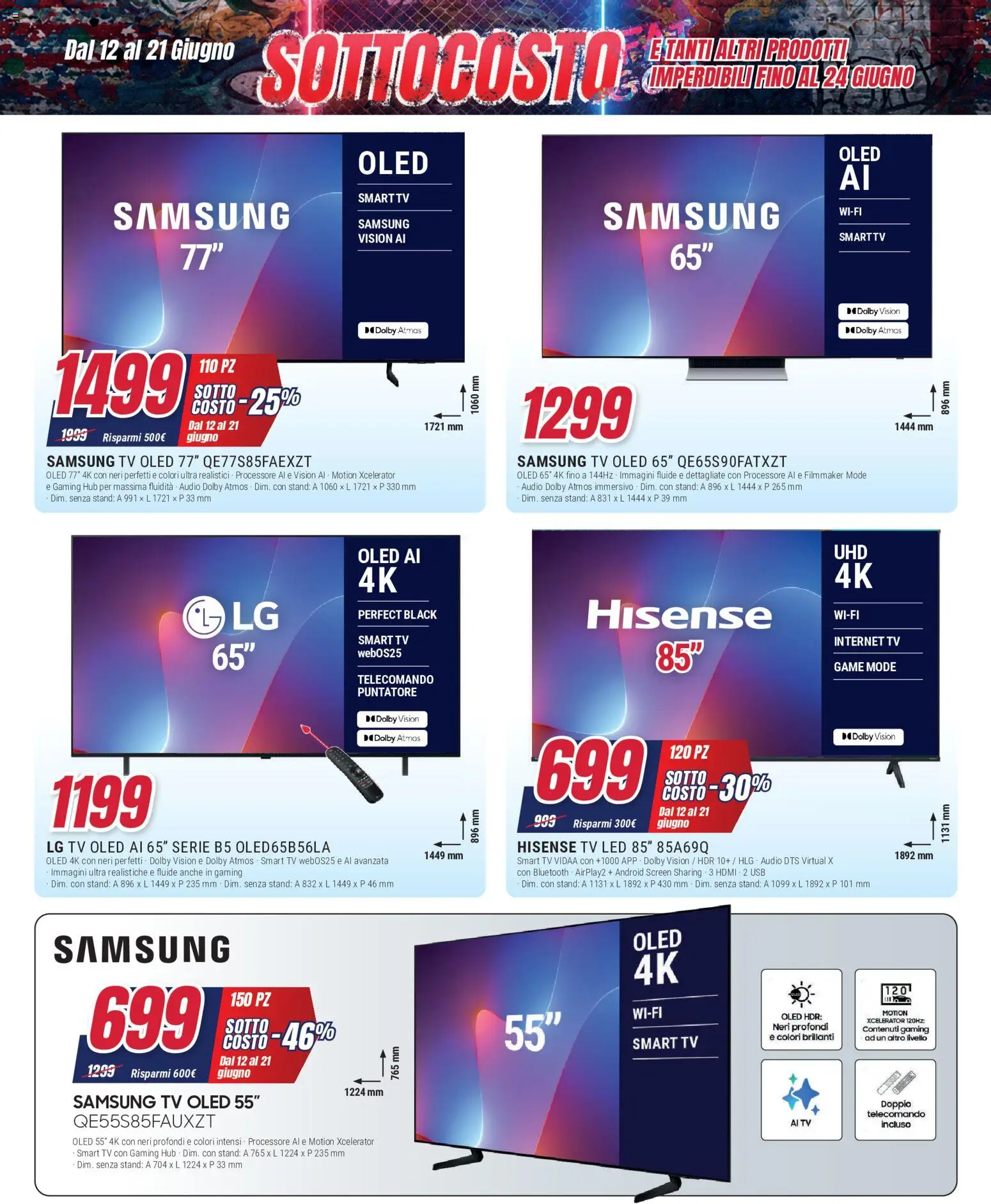 Volantino Trony del 12.06.2026 | Pagina: 8 | Prodotti: smart TV, TV, USB, Samsung