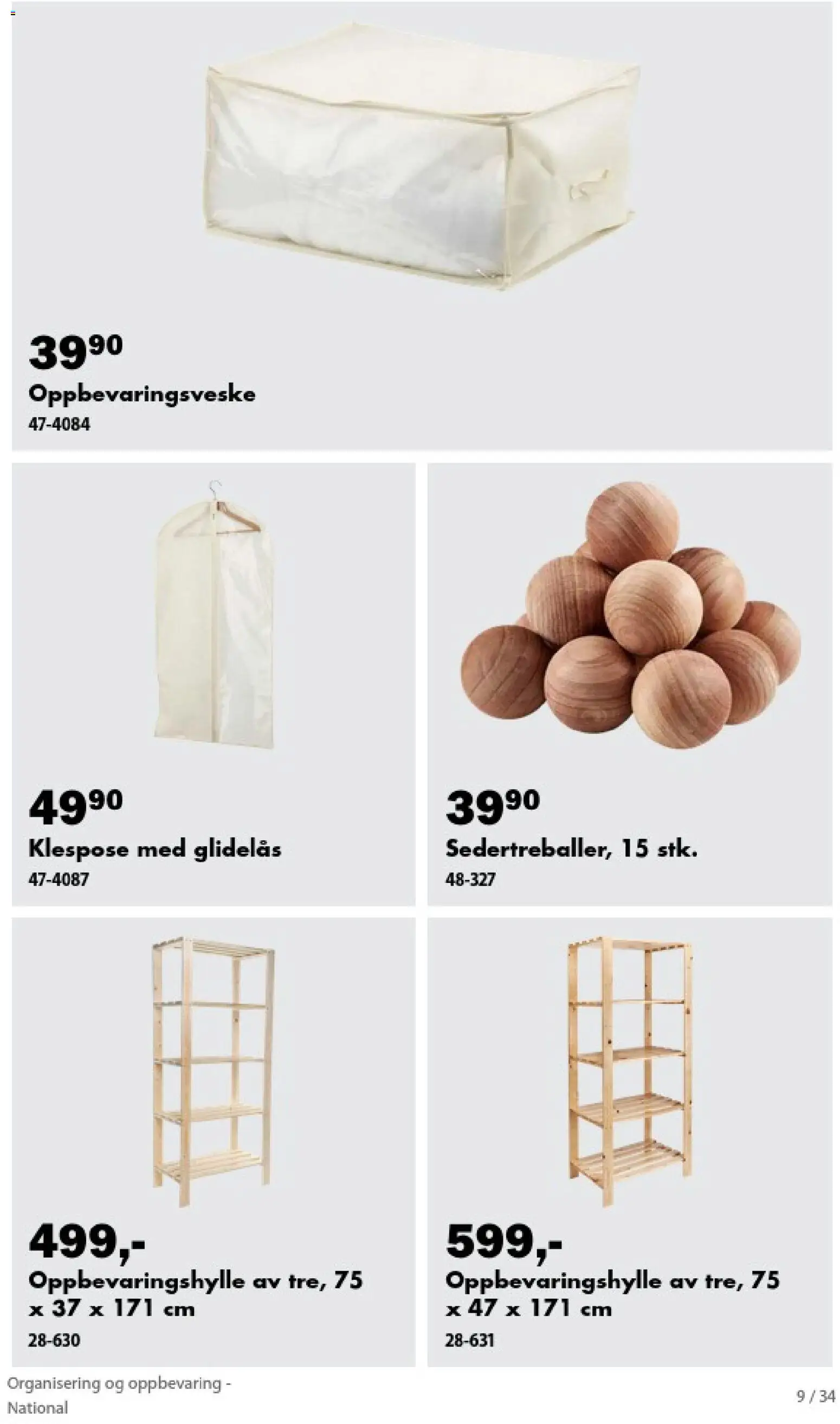 {H1} | Side: 9 | Produkter: Klespose
