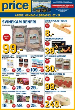 Forhåndsvisning av Price Lagerbutikk kundeavis gyldig fra 28/08/2026 | Side: 1 | Produkter: Nudler, Tomatpuré, Scampi, Spekeskinke