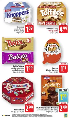 Twix, Twix 5 x 50 g ab 27.04.2026 gültig | Seite: 40 | Produkte: Milch, Schokolade, Kinder joy, Toffifee