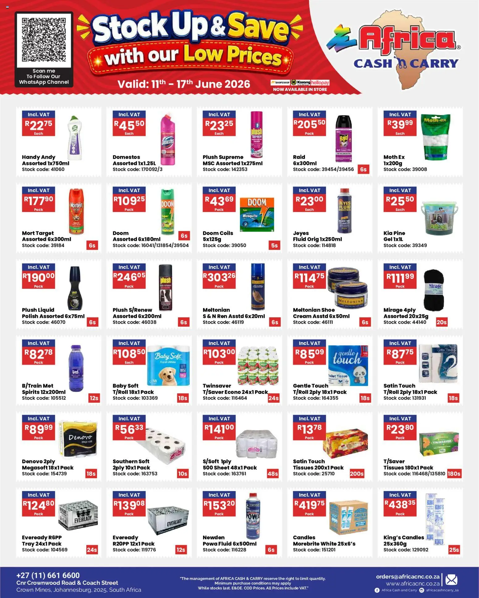 New Africa Cash & Carry catalogue – valid from 11.06.2026 | Page: 21 | Products: Tray, Blush, Cream, Stock