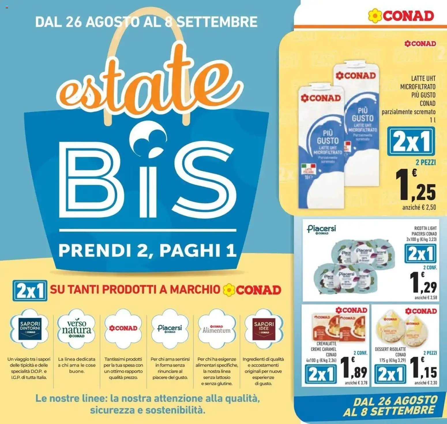 Volantino Conad dal 26/08/2026 > Anteprima | Pagina: 4 | Prodotti: Ricotta, Specialità, Dessert, Senza lattosio