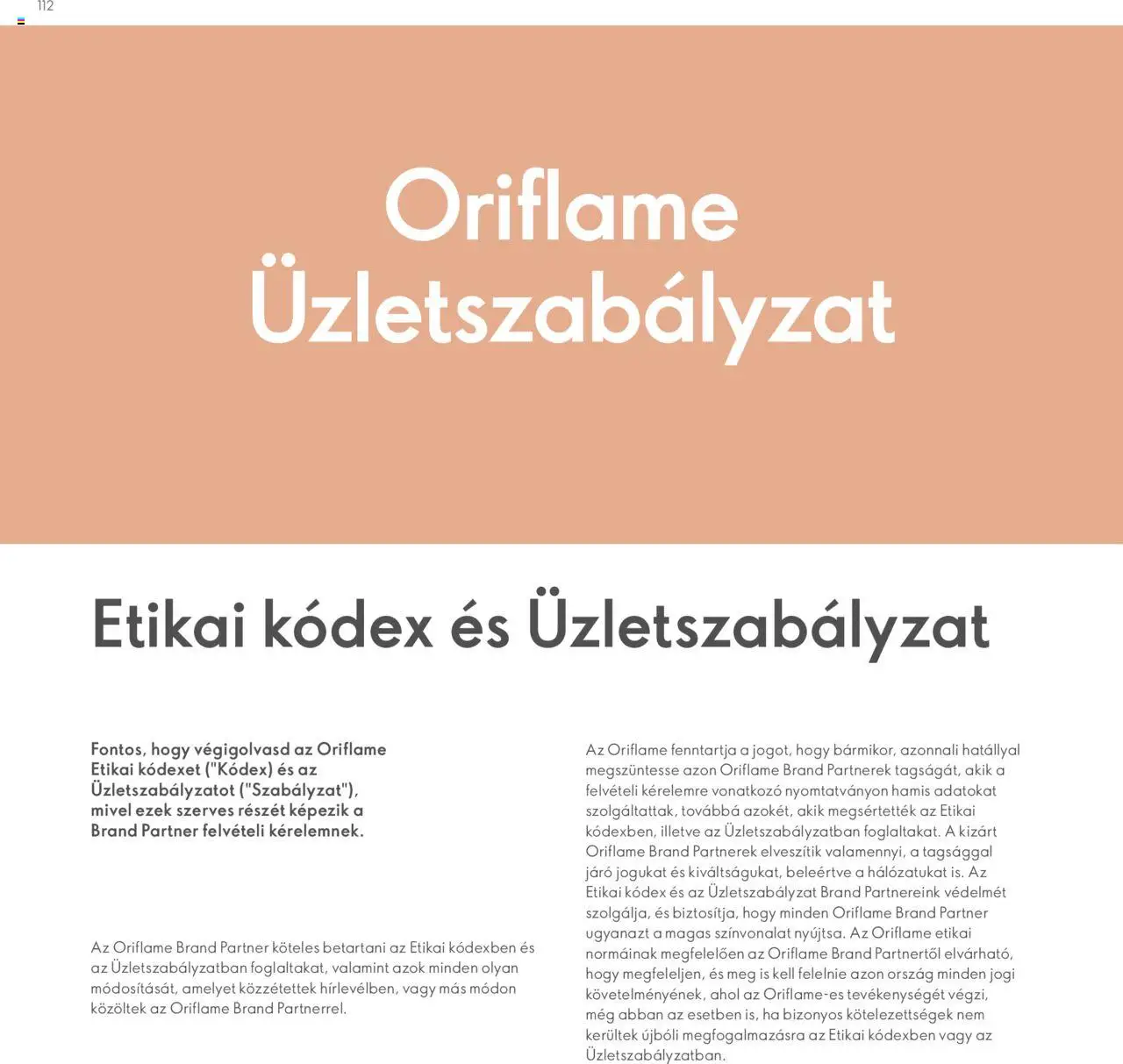 Oriflame akciós ujság - amely érvényes a következő dátumtól: 2024.04.28. | Oldal: 112
