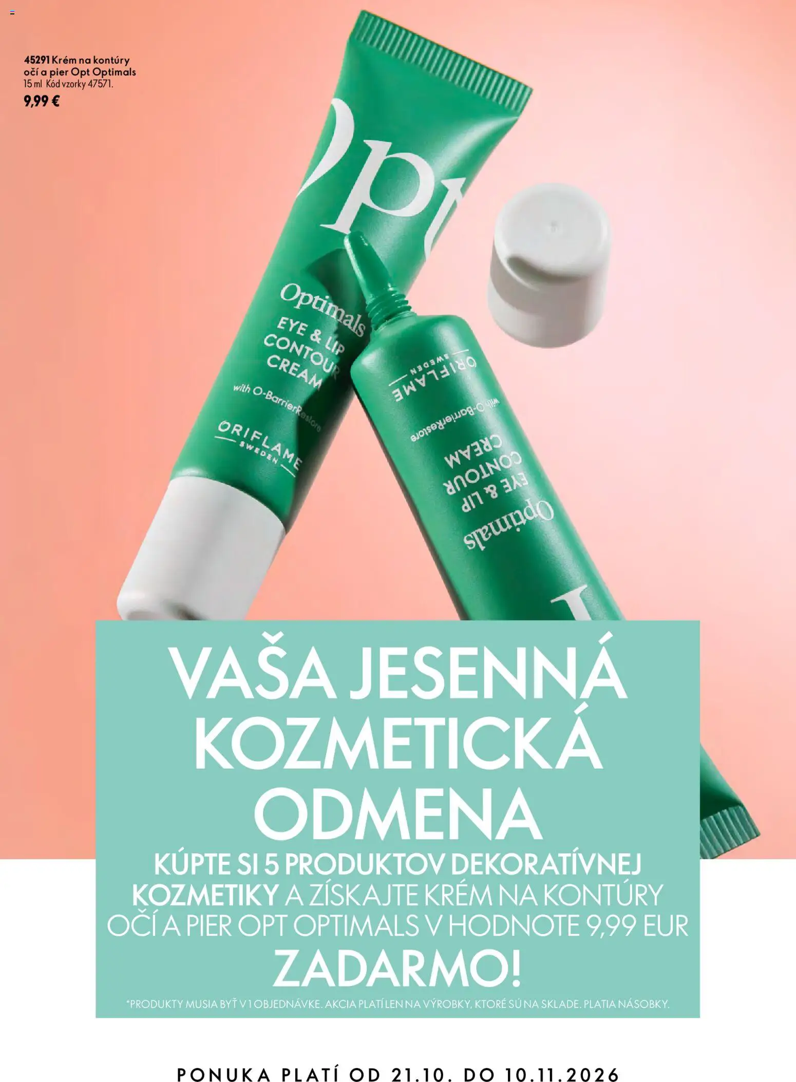 Nové Oriflame akcie – leták je platný od 21.10.2026 | Strana: 13 | Produkty: Krém