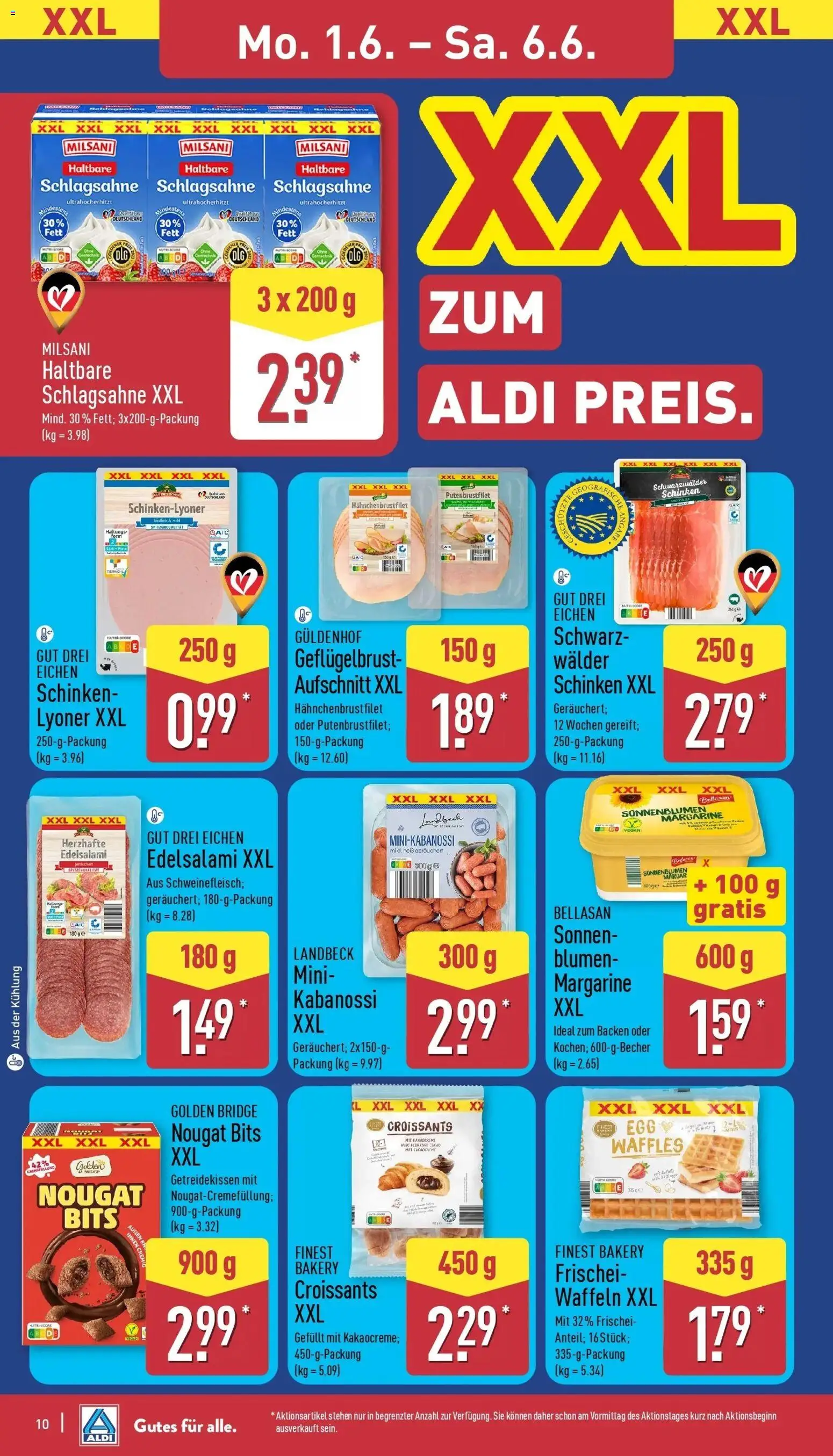 Aldi Wochenangebote – gültig ab 01.06.2026 | Seite: 11 | Produkte: Margarine, Schlagsahne, Blumen, Waffeln