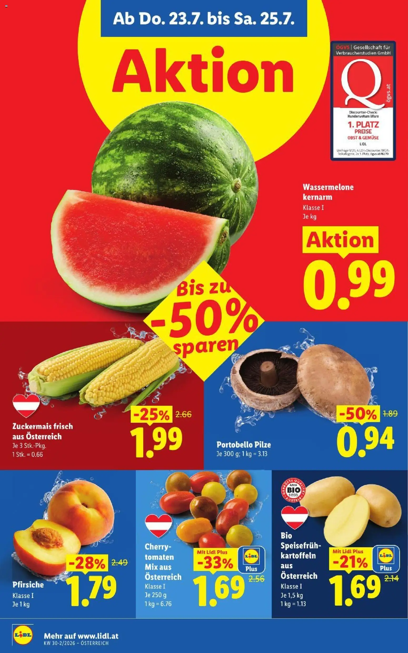 Lidl - Flugblatt gültig ab 23.07.2026 | Seite: 6 | Produkte: Kartoffeln, Gemüse, Obst, Wassermelone