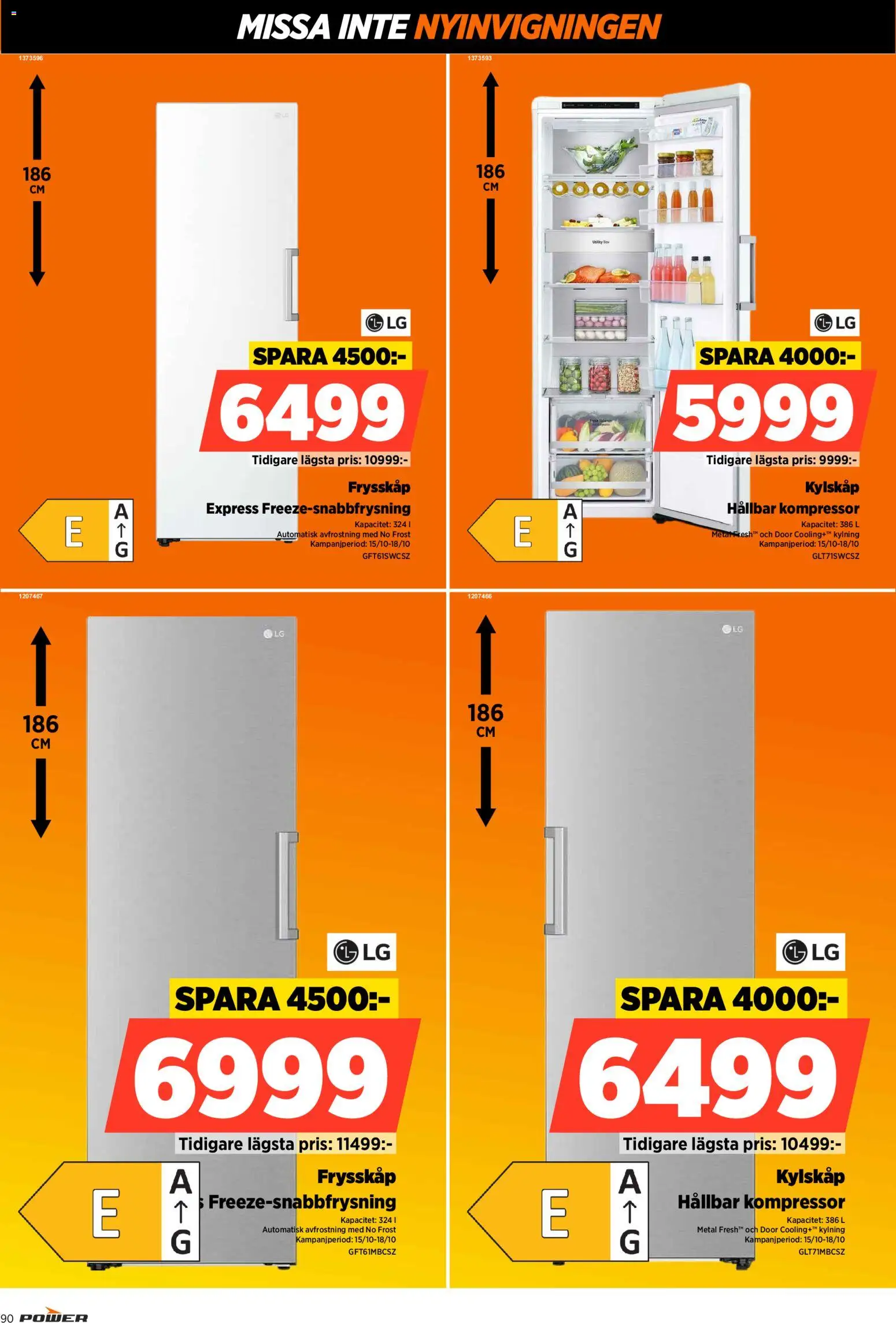Power reklamblad aktuell från 15/10/2026 | Sida: 90 | Produkter: Kompressor, Kylskåp