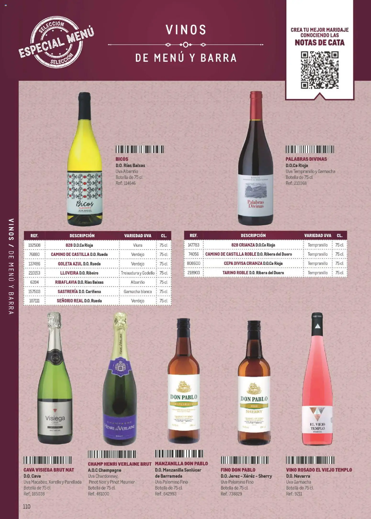 Makro Especial Carta y Menú │ válido desde el 06/07/2026 | Página: 110 | Productos: Vino rosado, Vino