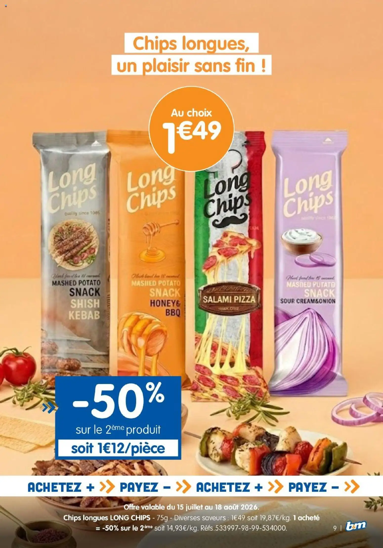 {H1} | Page: 9 | Produits: Salami, Pizza, Chips