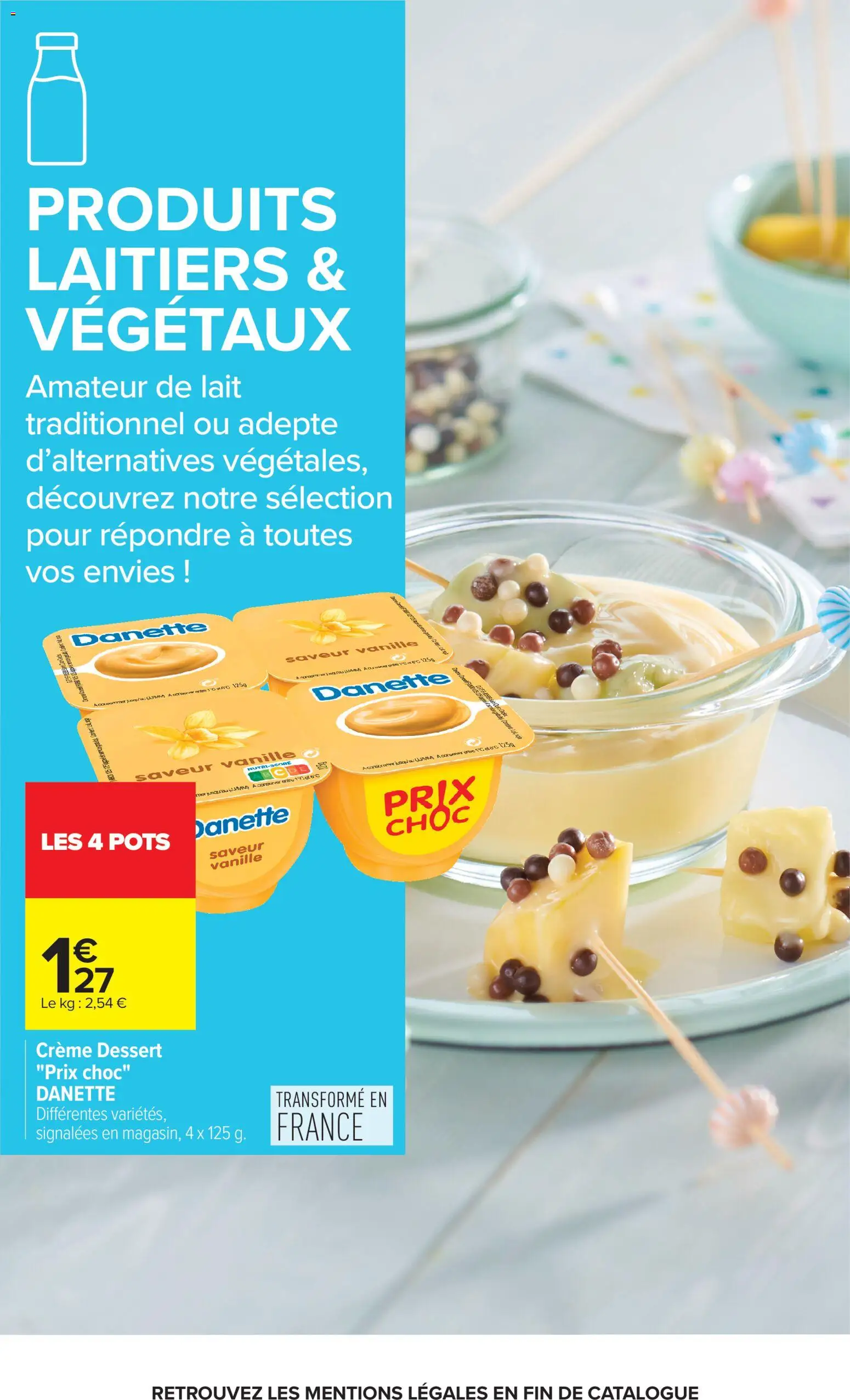 {H1} | Page: 4 | Produits: Lait, Crème