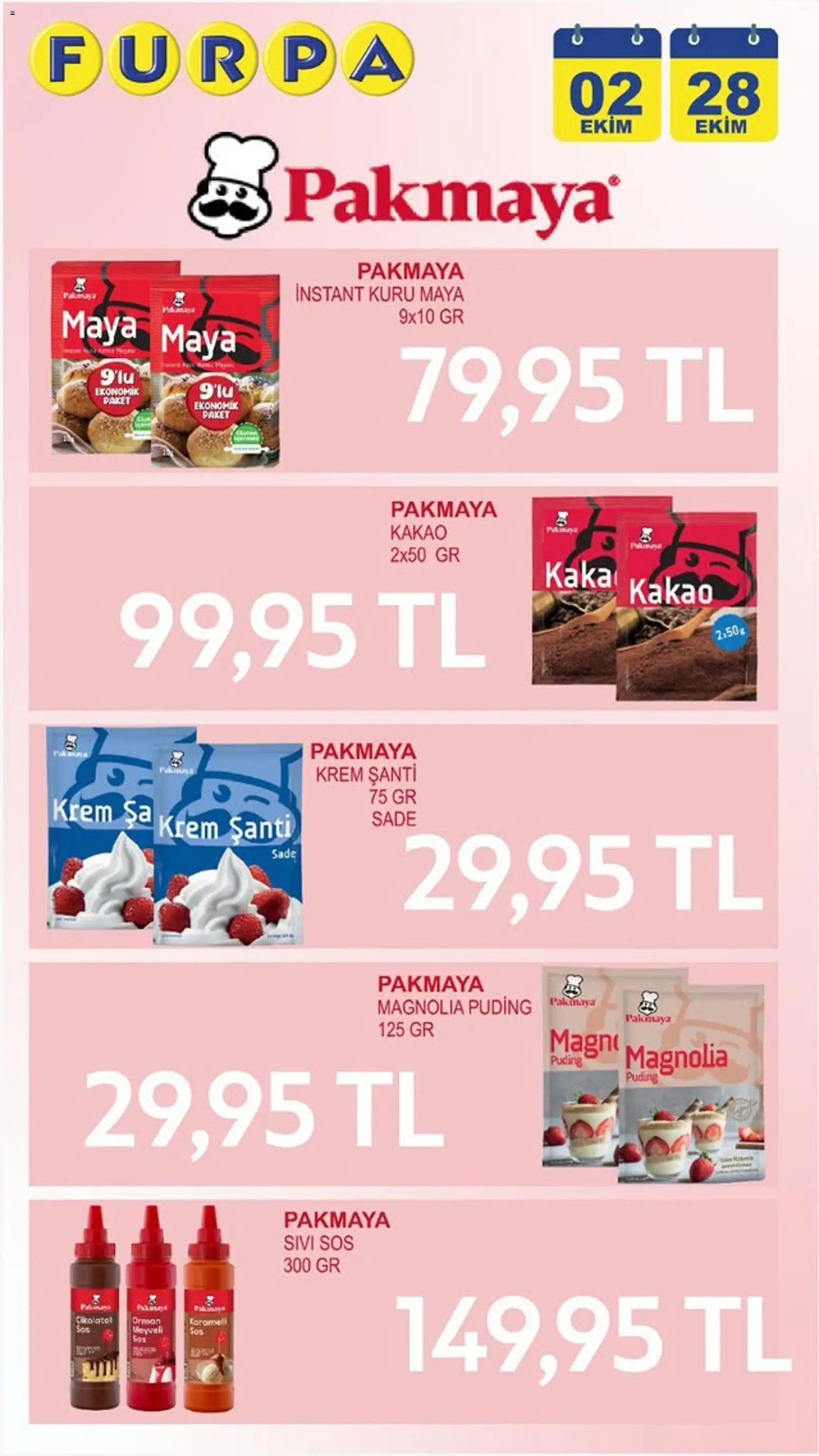 Furpa Katalog - 01 Ekim 2026 tarihinden itibaren geçerlidir | Sayfa: 5 | Ürünler: Krem, Sos