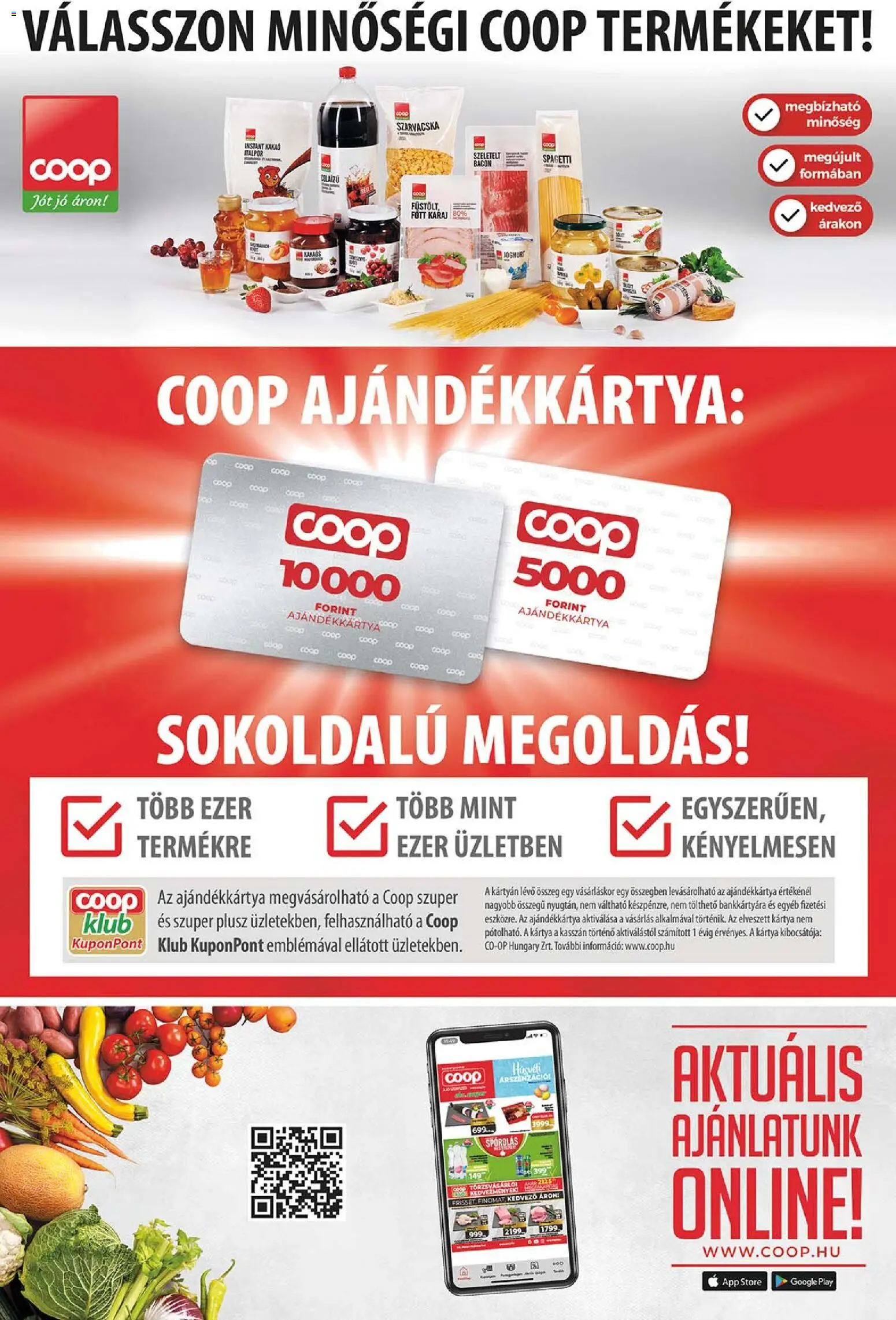 COOP akciós ujság - amely érvényes a következő dátumtól: 2026.10.15. | Oldal: 18 | Termékek: Spagetti, Kakaó, Bacon, Szarvacska