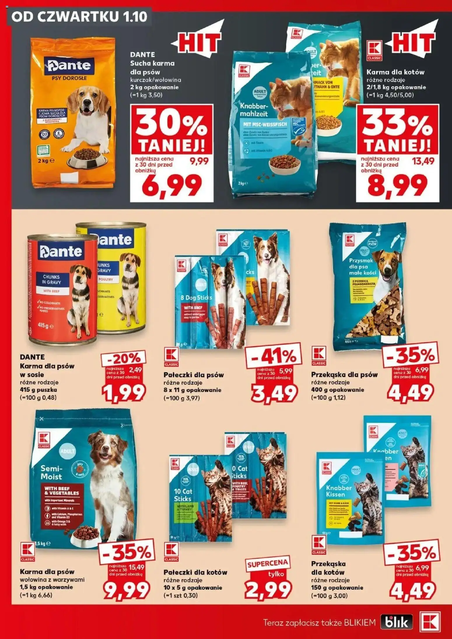 Kaufland gazetka - Zwierzaki od 01.10.2026 - od jutra PDF | Strona: 14 | Produkty: Omega, Omega 3, Karma dla psów, Karma